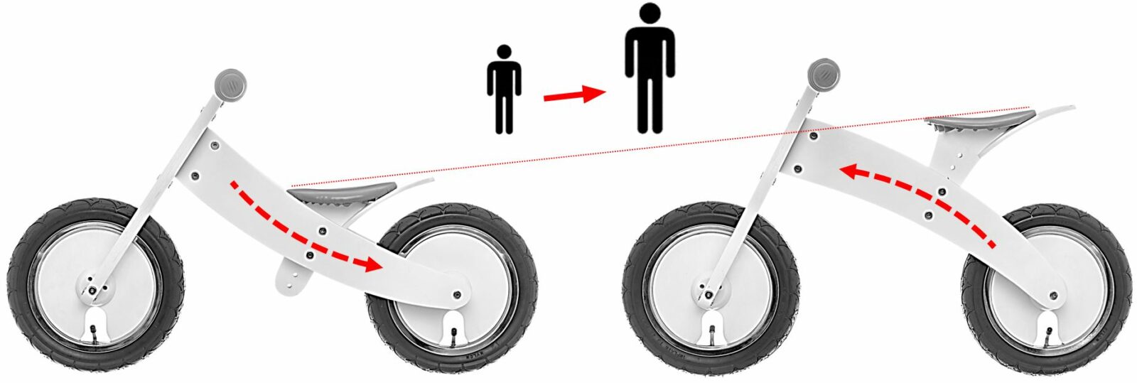 Bikestar meegroei loopfiets hout 12 inch, zwart - Afbeelding 7