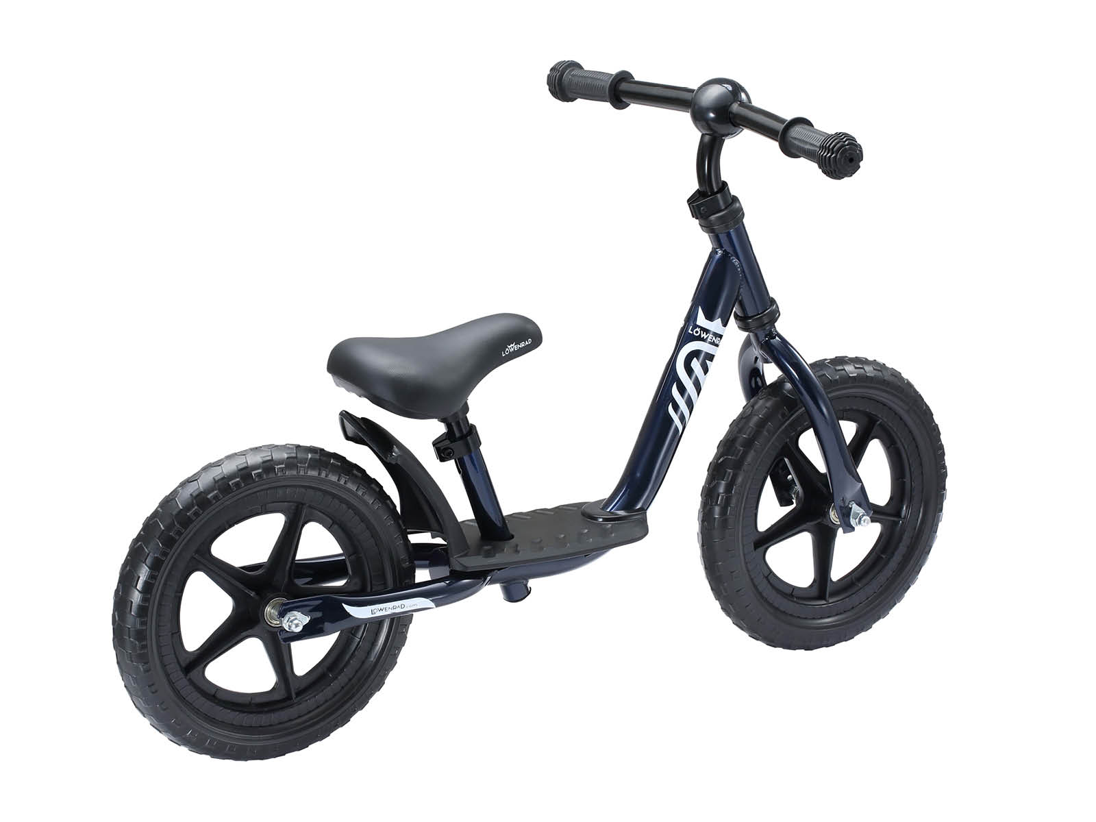 Löwenrad loopfiets met staplank 12 inch, blauw - Afbeelding 3