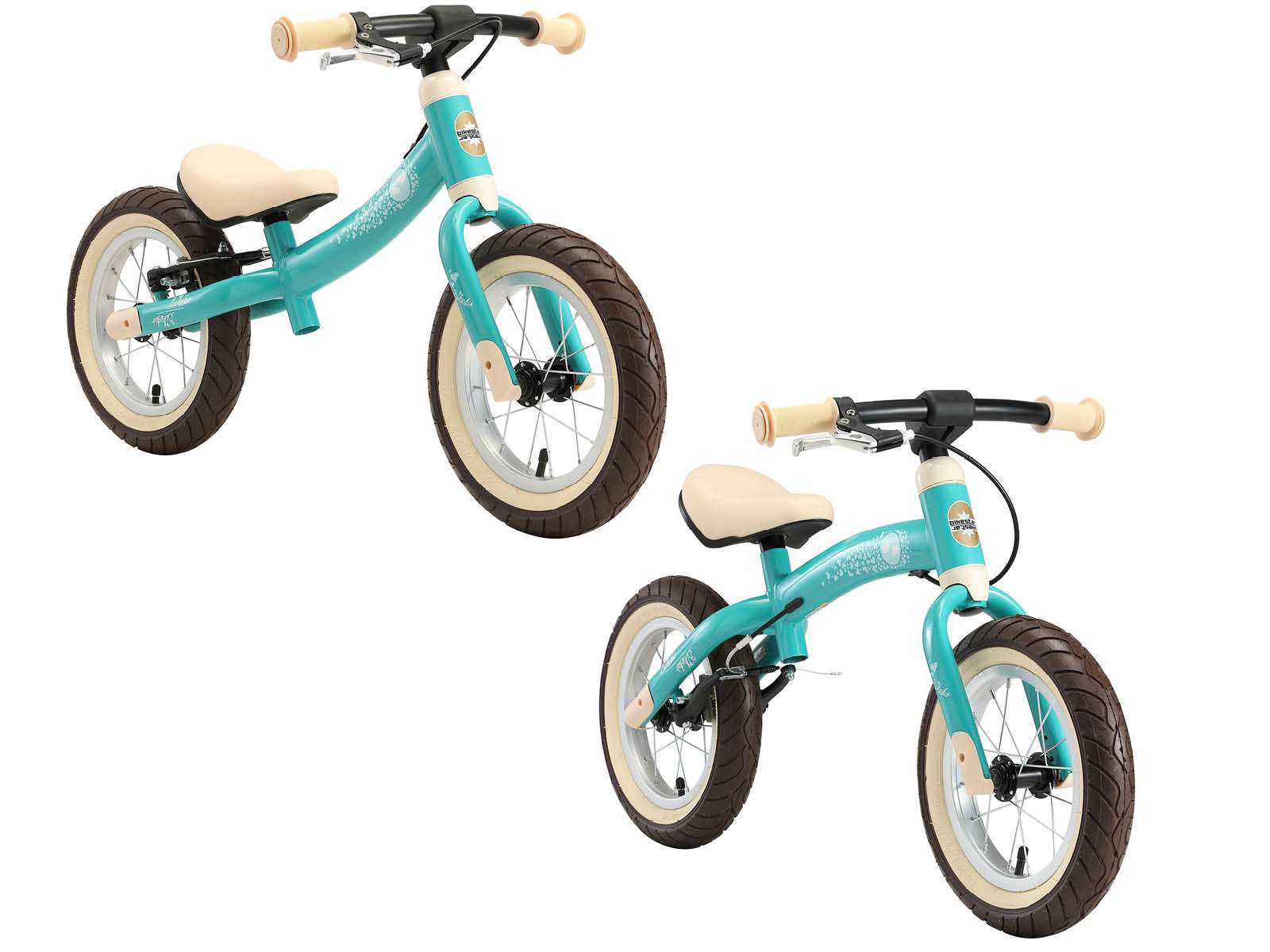 Bikestar meegroei loopfiets Sport 12 inch, turquoise vogel - Afbeelding 3
