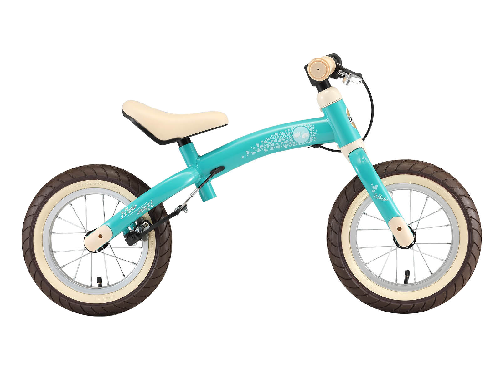 Bikestar meegroei loopfiets Sport 12 inch, turquoise vogel - Afbeelding 2
