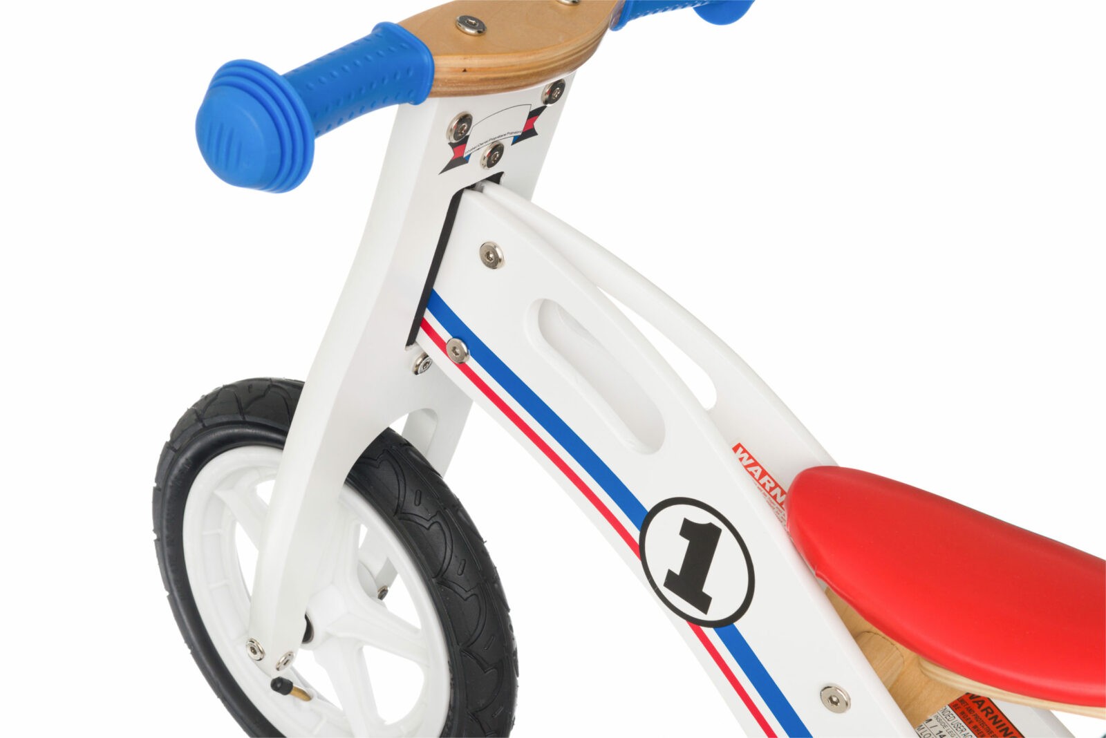 Bikestar loopfiets hout 12 inch, wit - Afbeelding 3