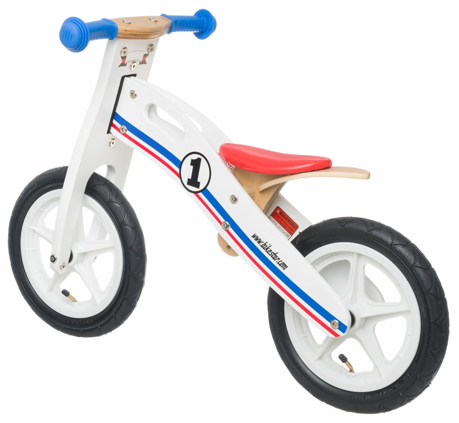 Bikestar loopfiets hout 12 inch, wit - Afbeelding 6