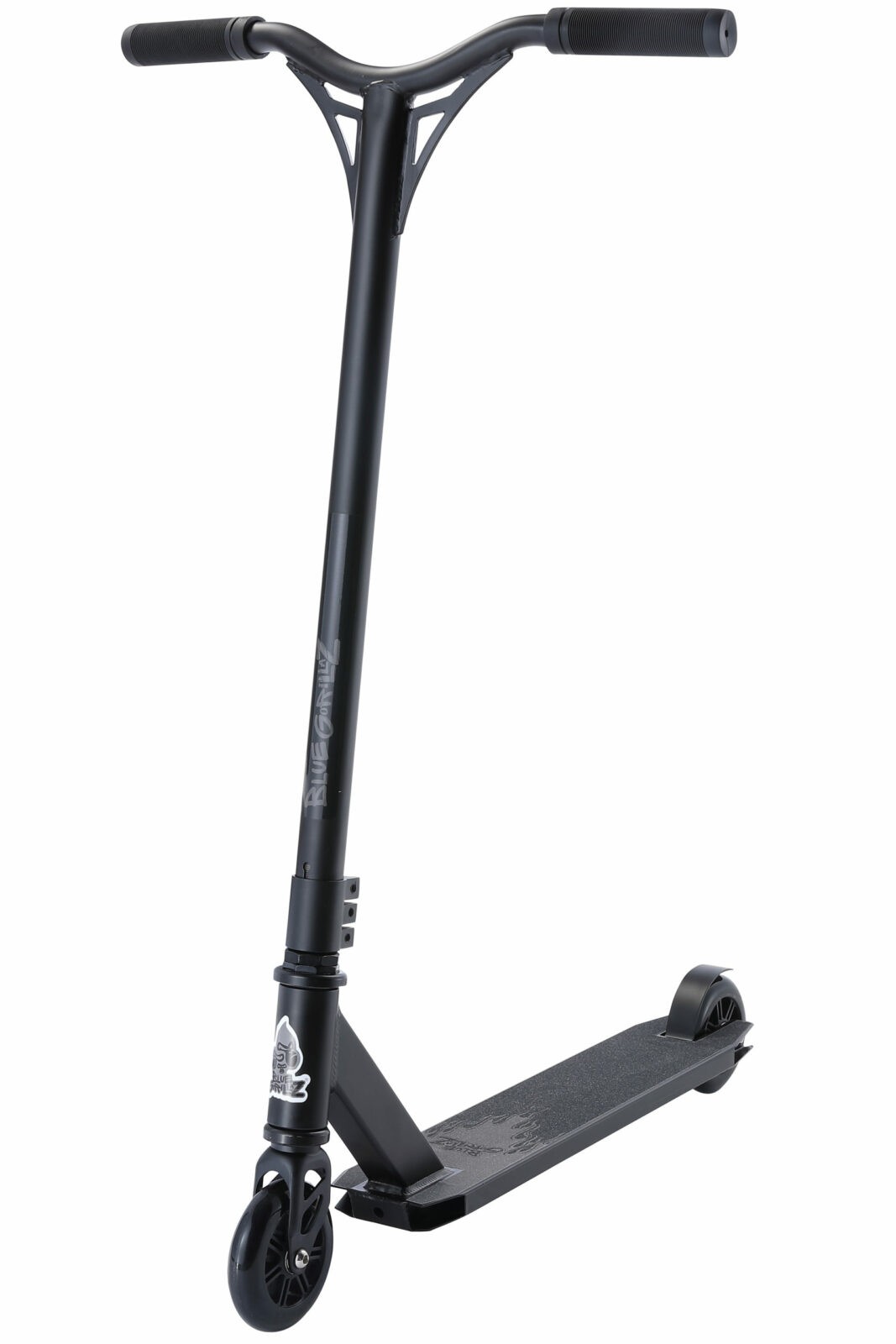 BLUE GORILLAZ Freestyle Jump alu stuntstep, 100mm First Tricks, zwart