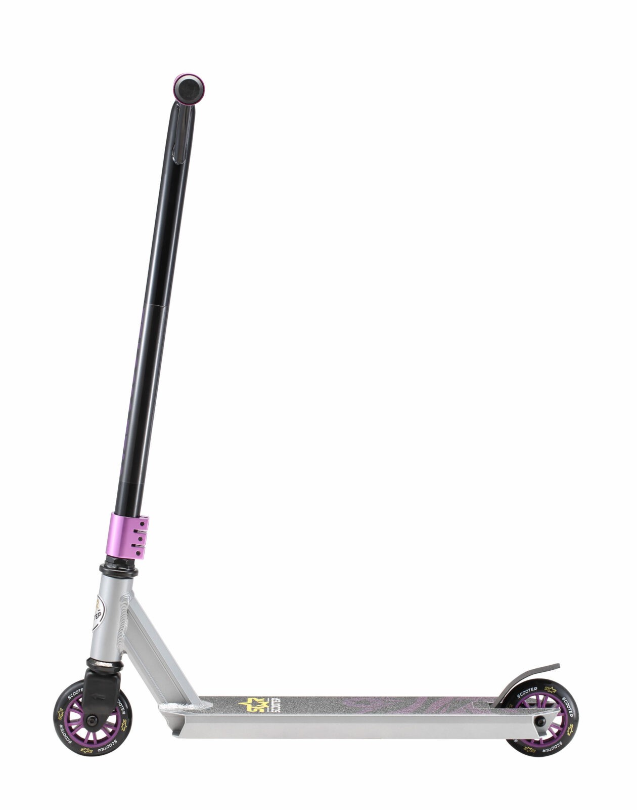 STAR SCOOTER Freestyle Jump alu stuntstep, 100mm Advanced Entry , grijs / lila - Afbeelding 2