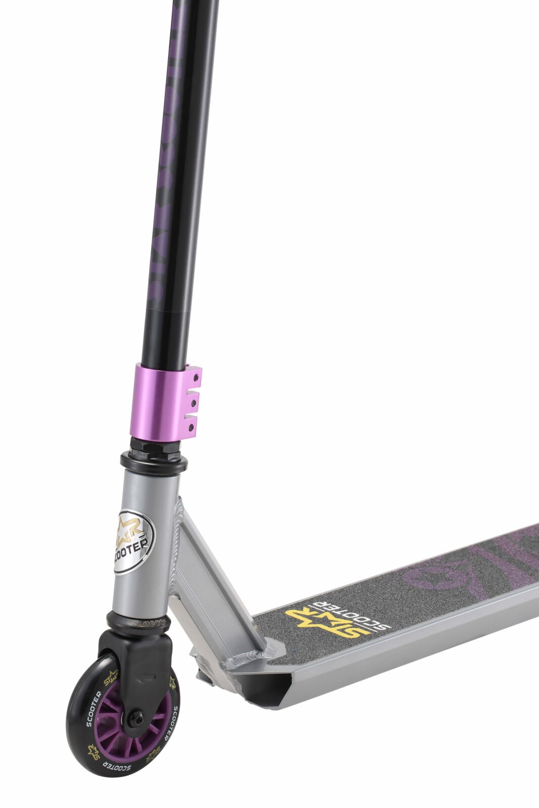 STAR SCOOTER Freestyle Jump alu stuntstep, 100mm Advanced Entry , grijs / lila - Afbeelding 3