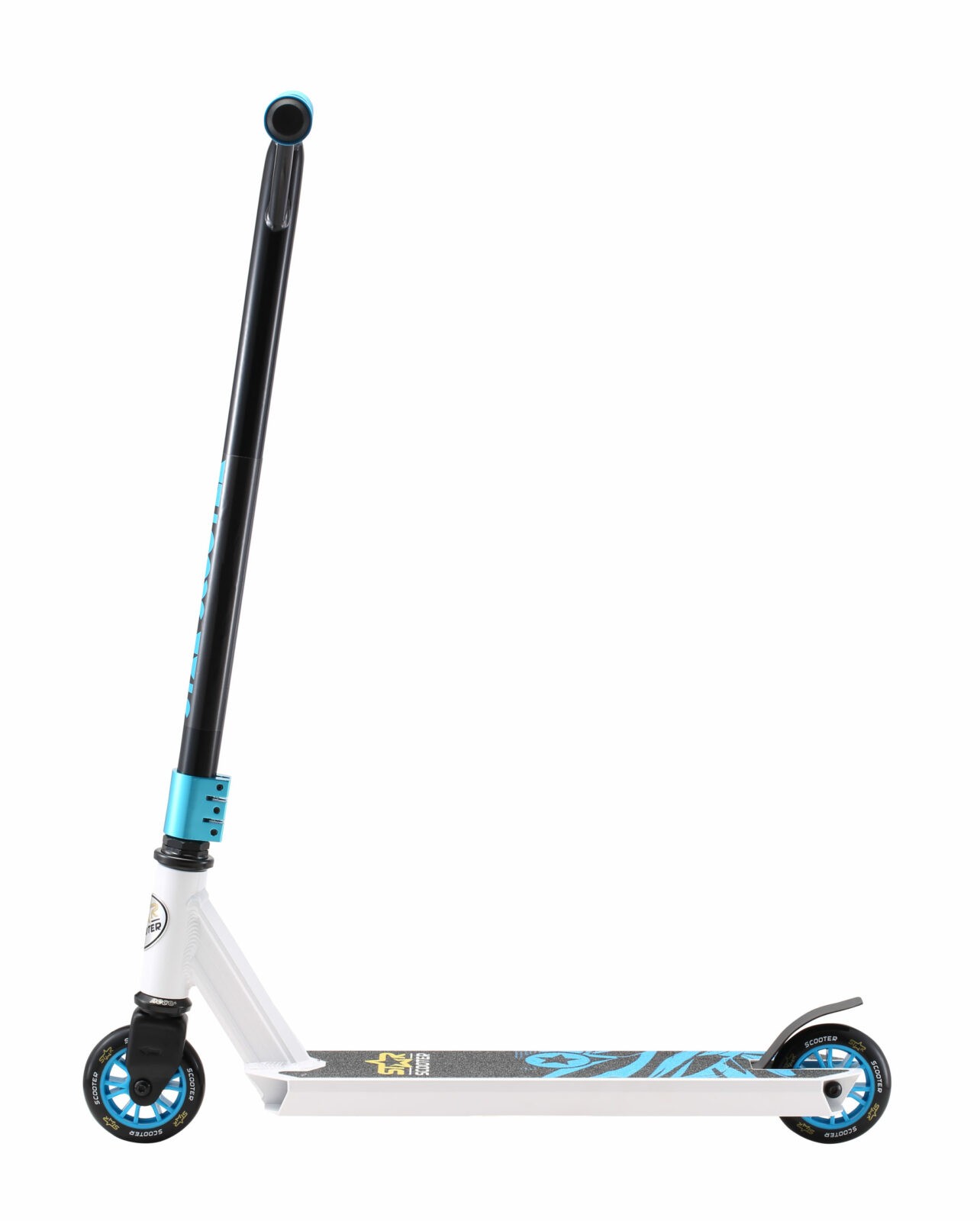 STAR SCOOTER Freestyle Jump alu stuntstep, 100mm Advanced Entry , wit / blauw - Afbeelding 2