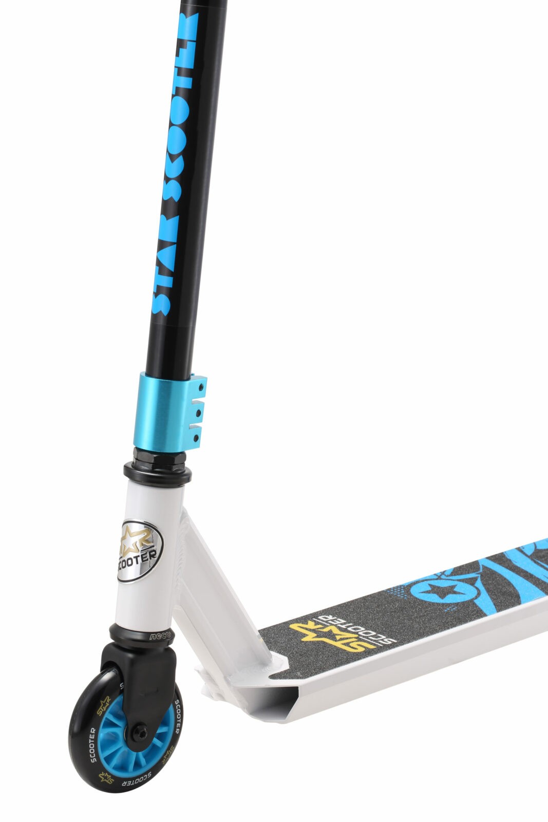 STAR SCOOTER Freestyle Jump alu stuntstep, 100mm Advanced Entry , wit / blauw - Afbeelding 3