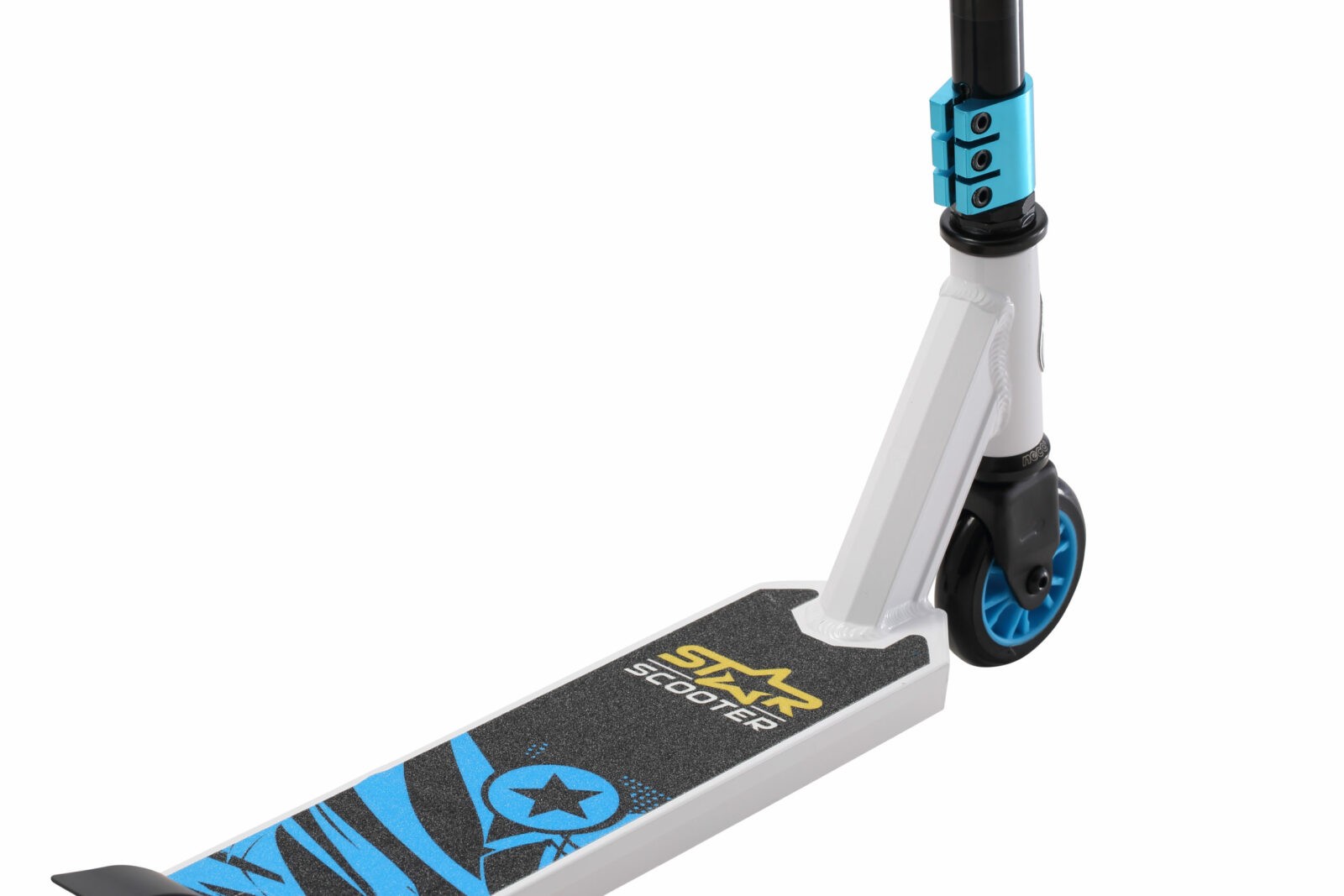 STAR SCOOTER Freestyle Jump alu stuntstep, 100mm Advanced Entry , wit / blauw - Afbeelding 5