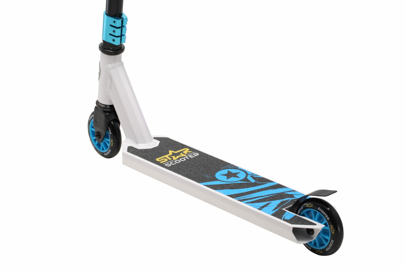 STAR SCOOTER Freestyle Jump alu stuntstep, 100mm Advanced Entry , wit / blauw - Afbeelding 6
