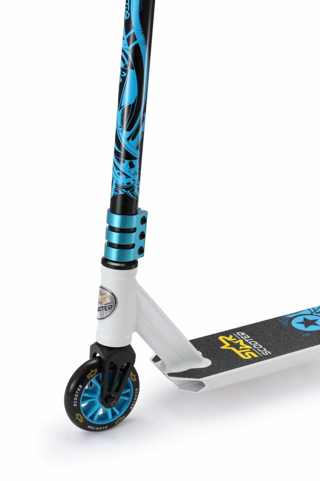 STAR SCOOTER Freestyle Jump alu stuntstep 110mm Mini wit / blauw - Afbeelding 3
