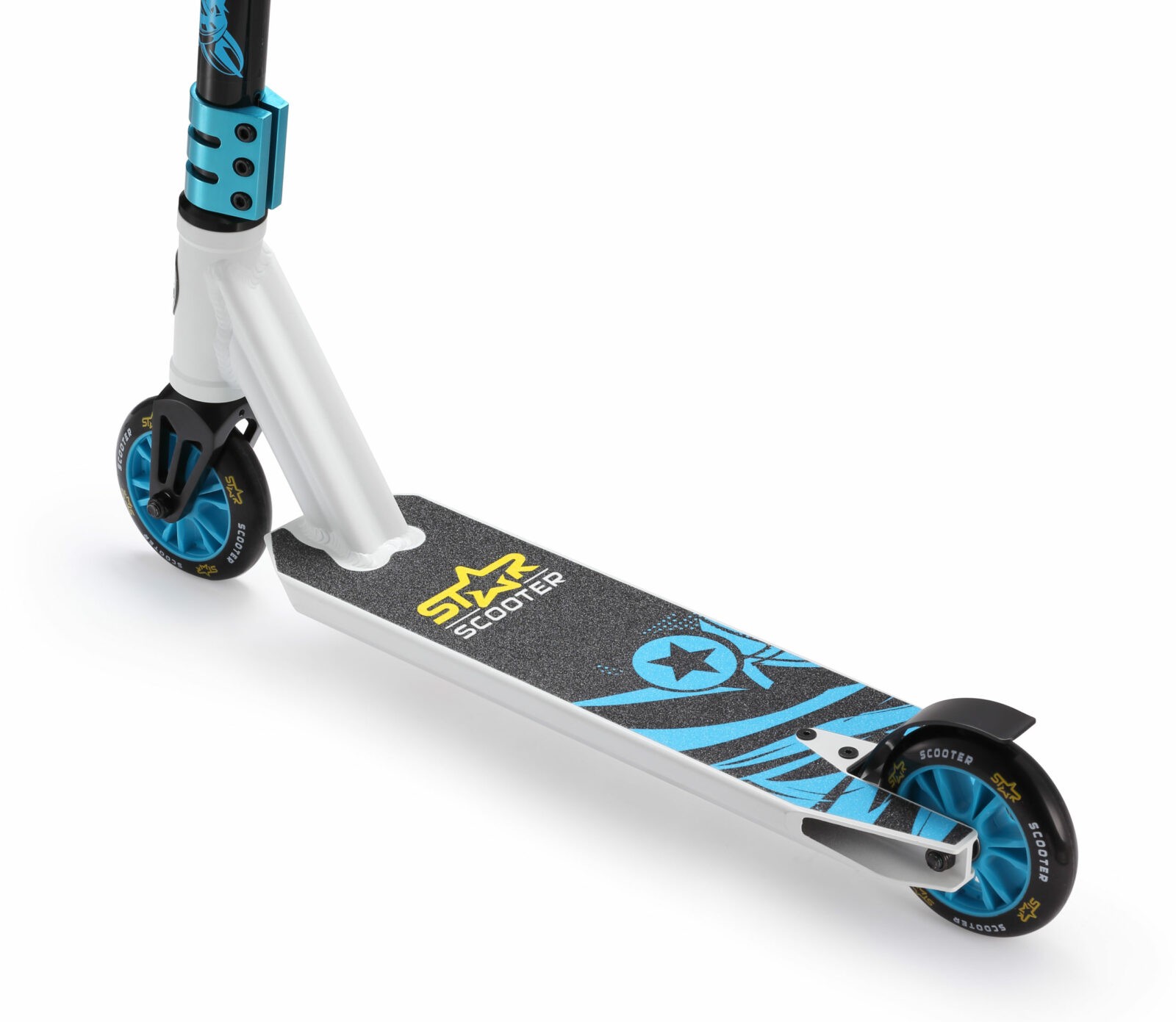 STAR SCOOTER Freestyle Jump alu stuntstep 110mm Mini wit / blauw - Afbeelding 4