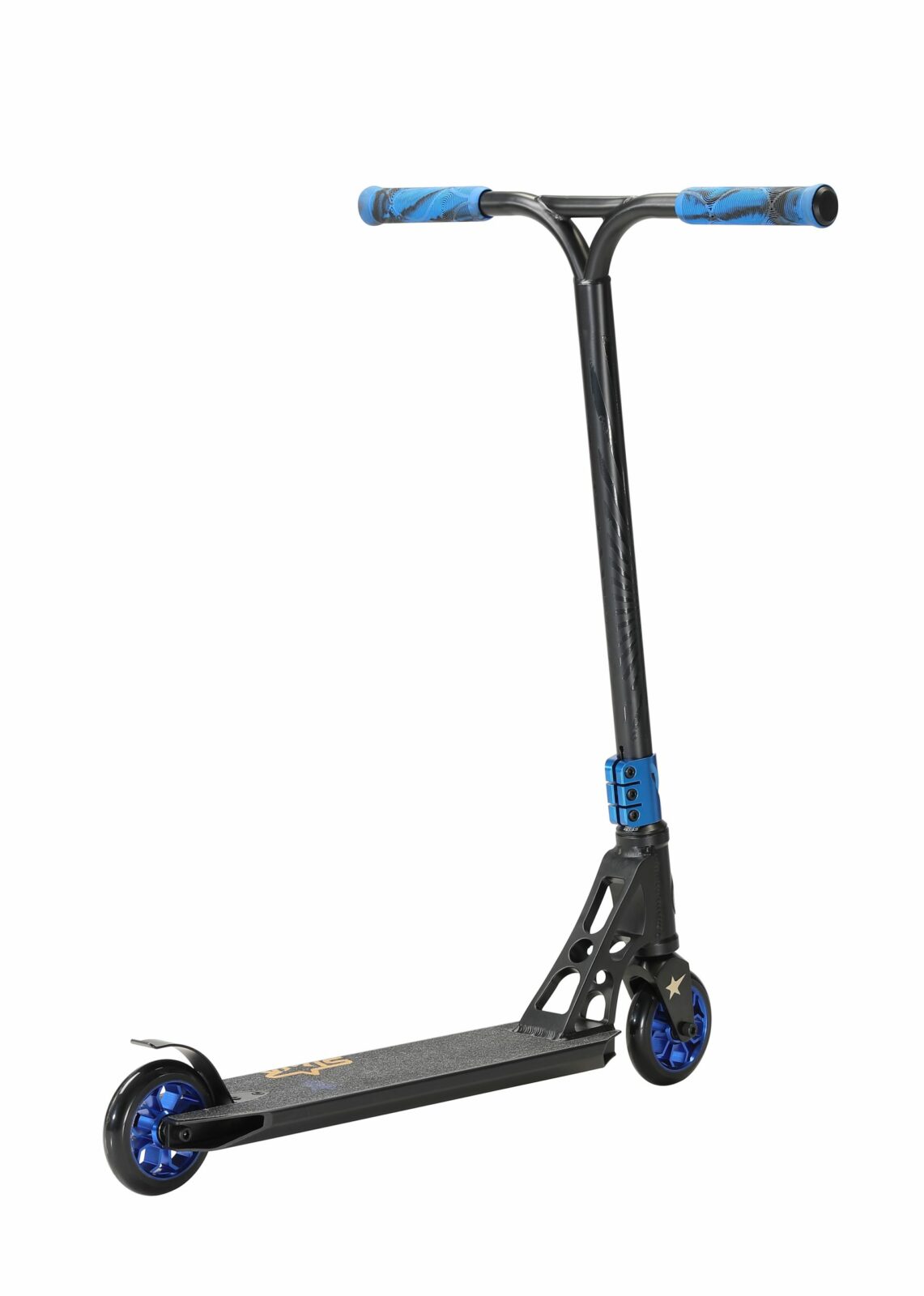 STAR SCOOTER Freestyle Jump alu stuntstep 110mm Pro Trick Roller zwart blauw - Afbeelding 4