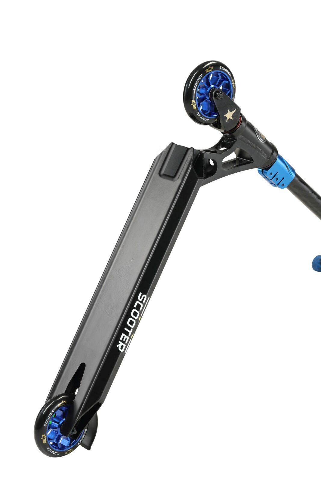 STAR SCOOTER Freestyle Jump alu stuntstep 110mm Pro Trick Roller zwart blauw - Afbeelding 5