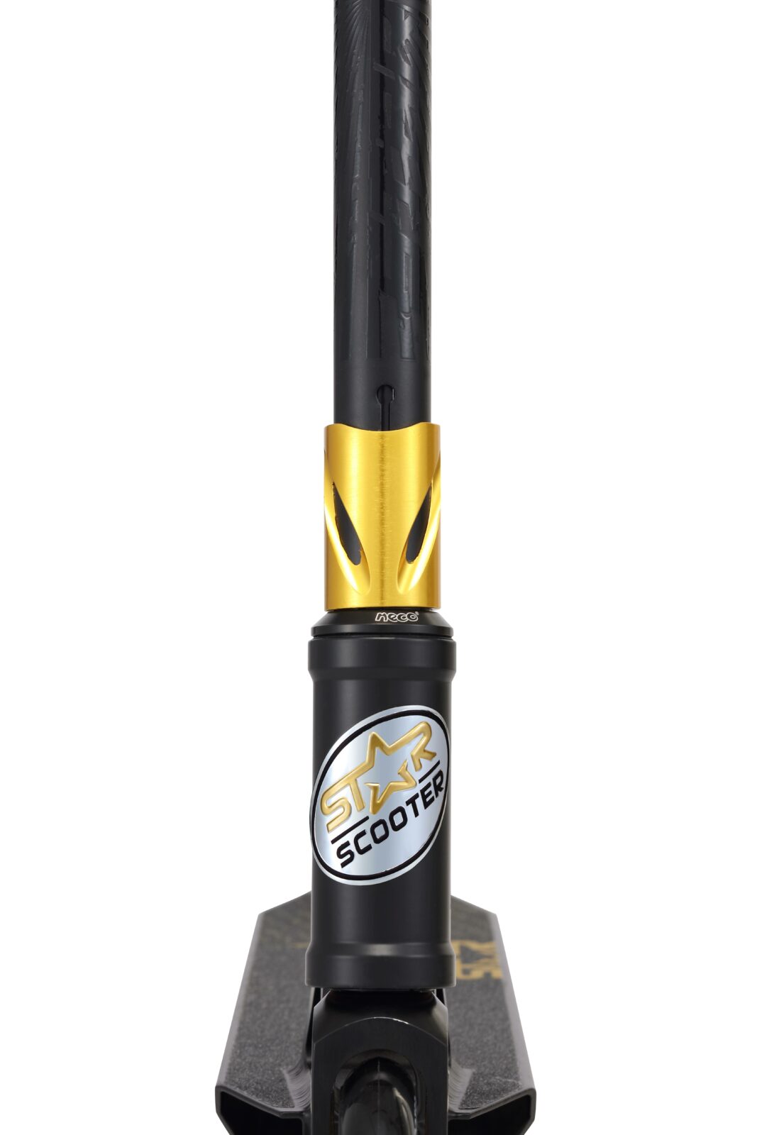 STAR SCOOTER Freestyle Jump alu stuntstep 110mm Pro Trick Roller zwart goud - Afbeelding 7