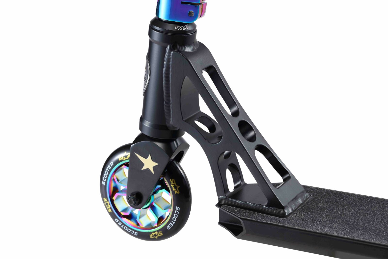 STAR SCOOTER Freestyle Jump alu stuntstep 110mm Pro Trick Roller zwart chroom - Afbeelding 8