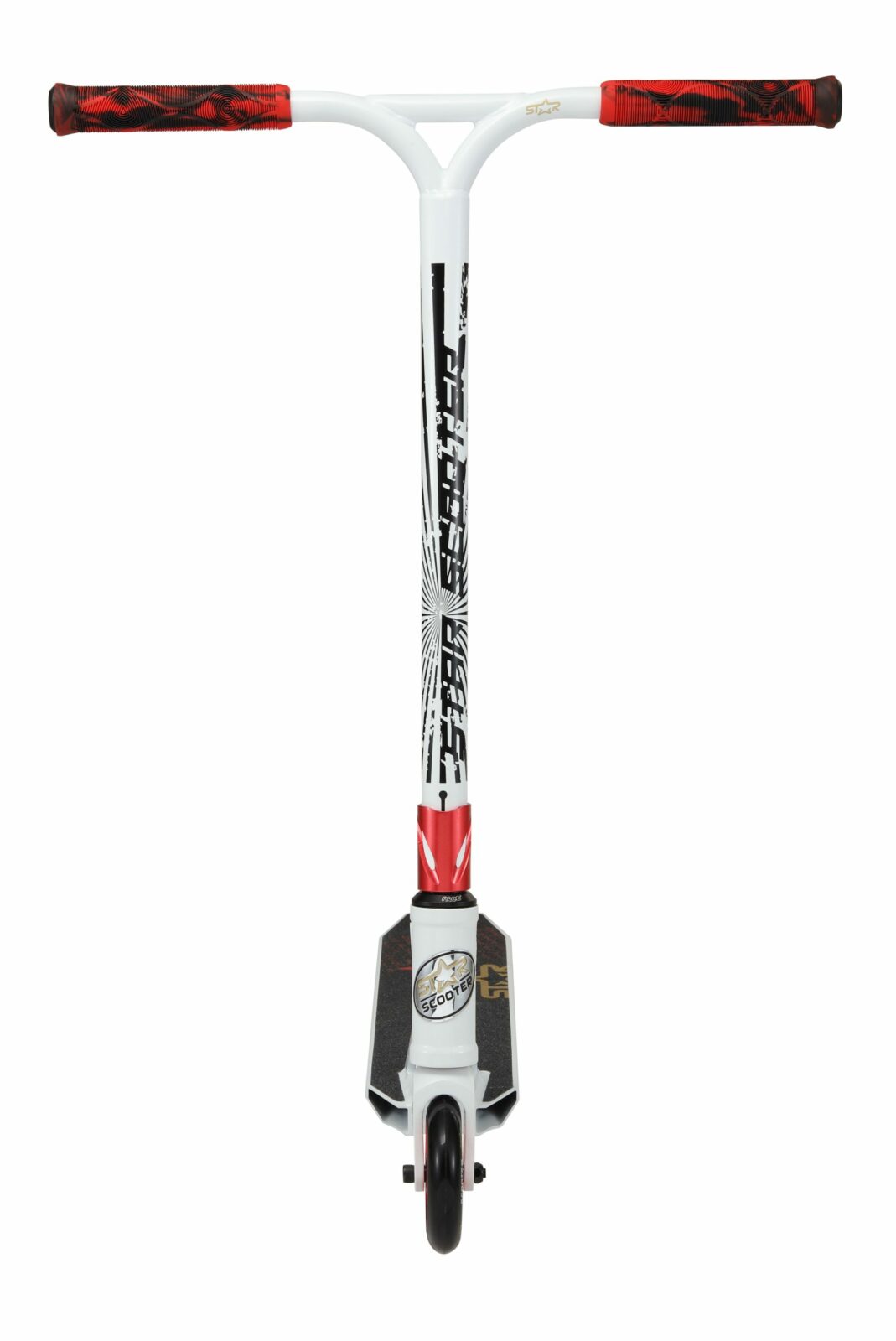 STAR SCOOTER Freestyle Jump alu stuntstep 110mm Pro Trick Roller wit rood - Afbeelding 3