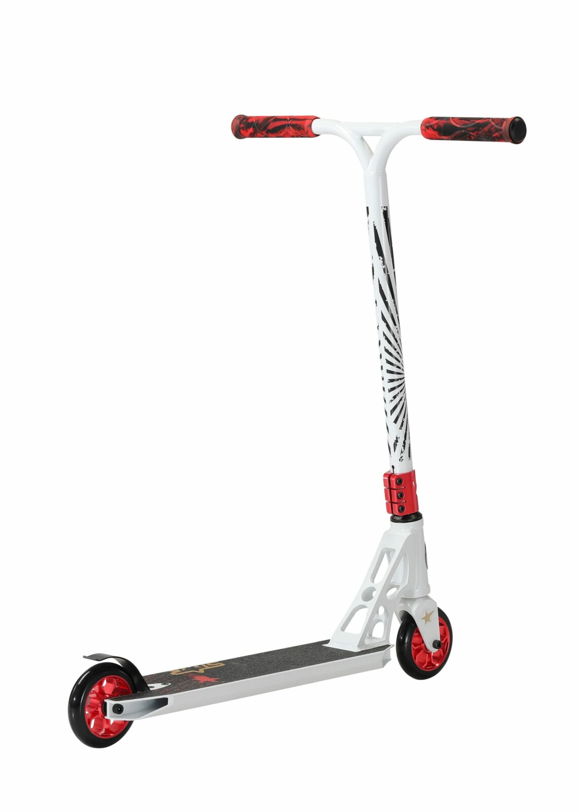 STAR SCOOTER Freestyle Jump alu stuntstep 110mm Pro Trick Roller wit rood - Afbeelding 4