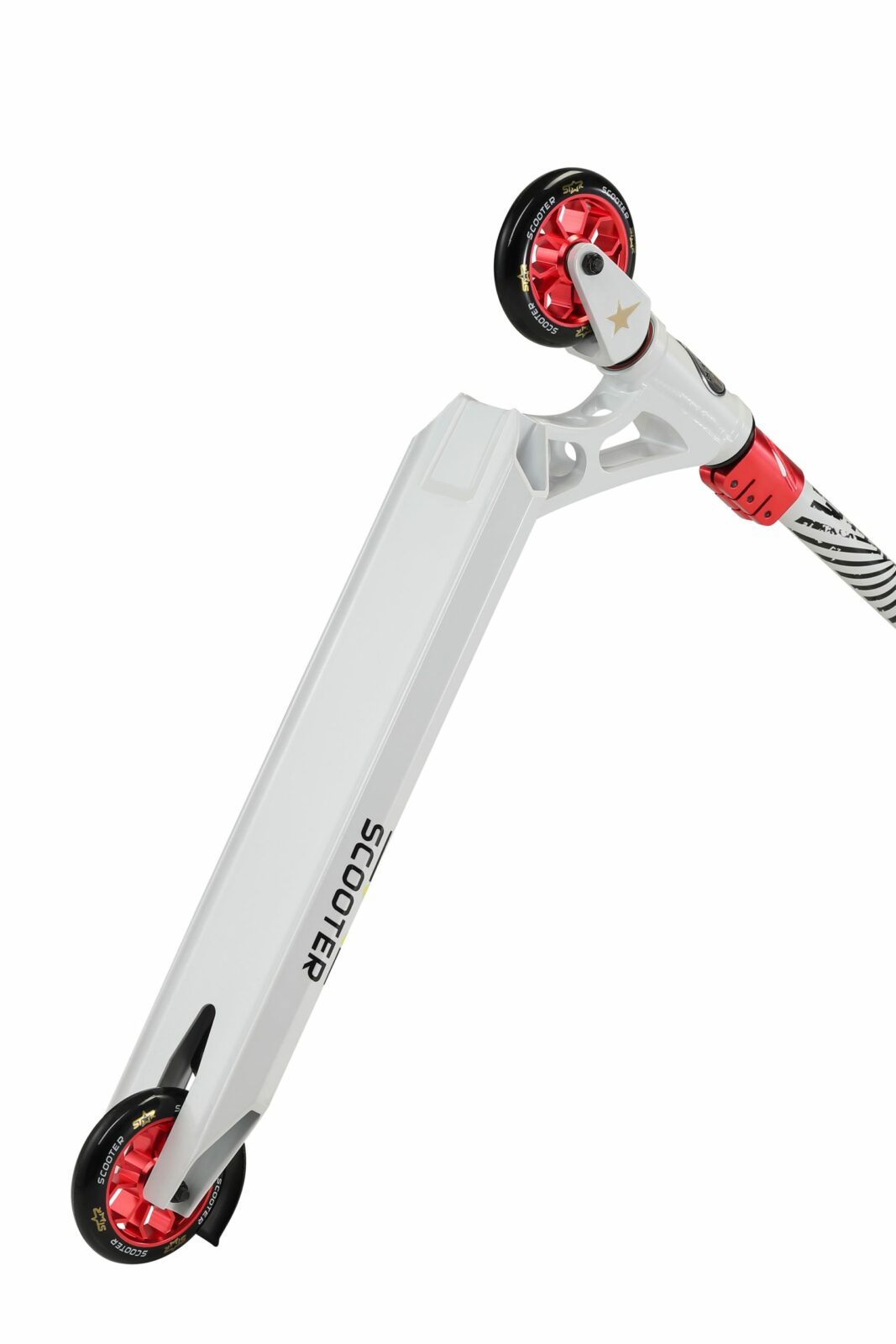 STAR SCOOTER Freestyle Jump alu stuntstep 110mm Pro Trick Roller wit rood - Afbeelding 5