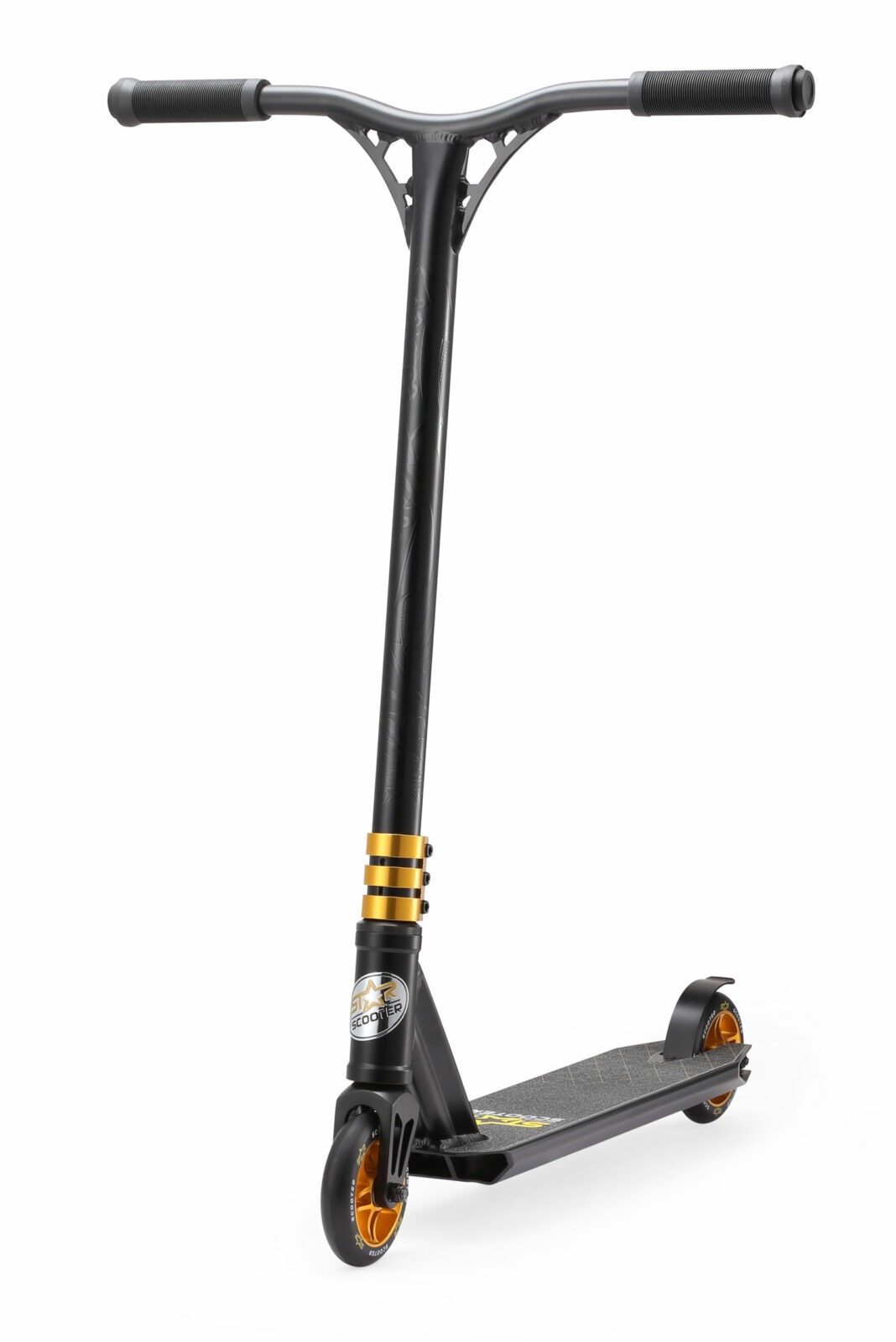 STAR SCOOTER Freestyle Jump alu stuntstep, 110mm Semi Pro, zwart / goud