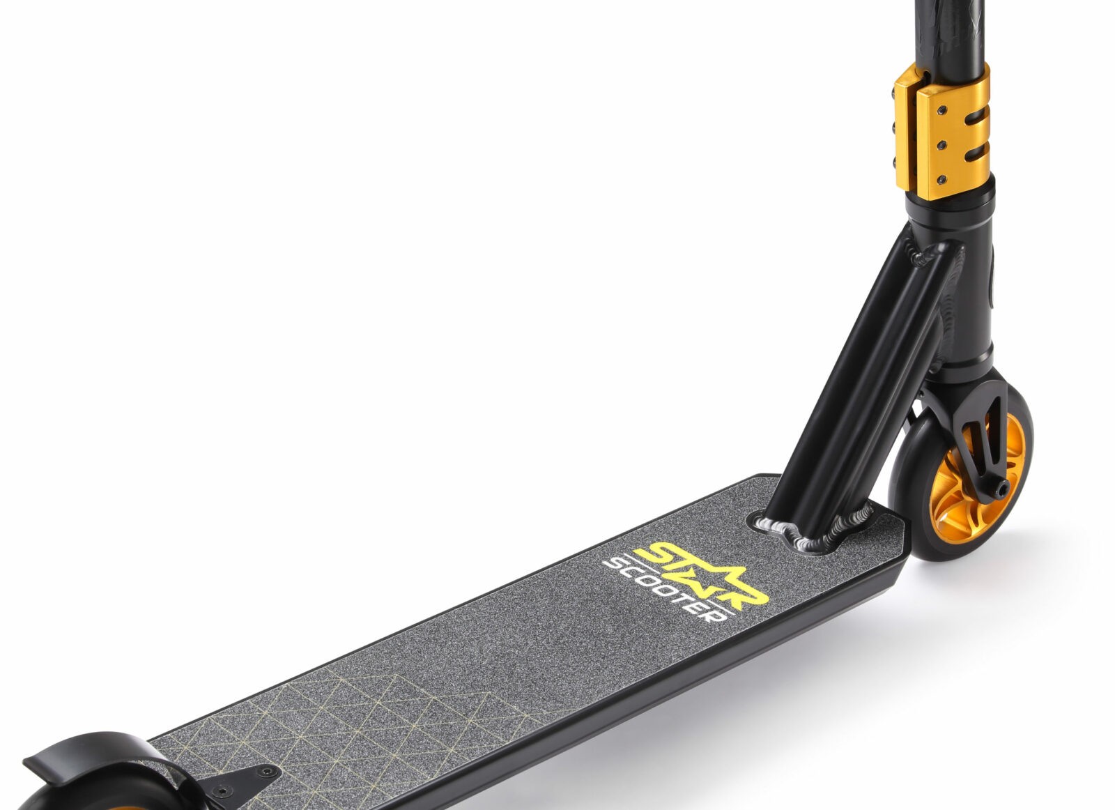 STAR SCOOTER Freestyle Jump alu stuntstep, 110mm Semi Pro, zwart / goud - Afbeelding 5
