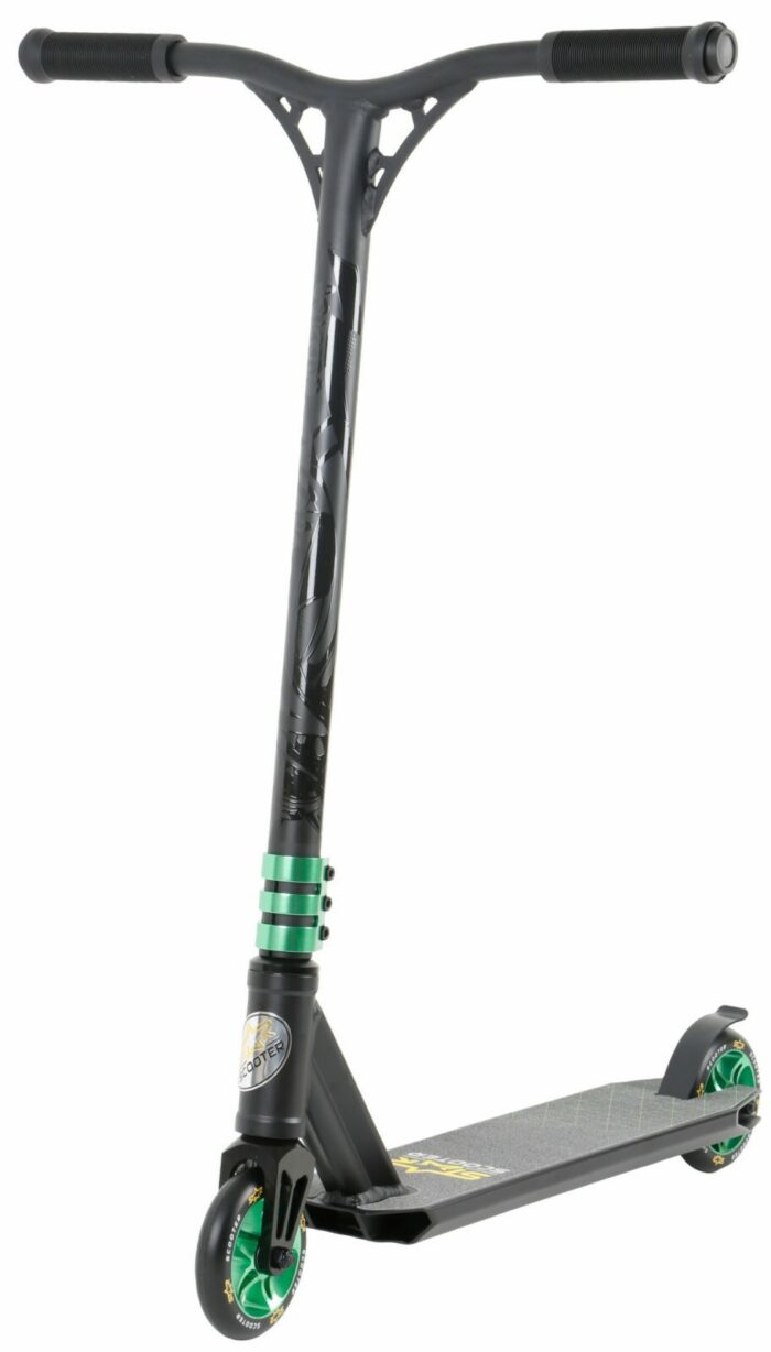 STAR SCOOTER Freestyle Jump alu stuntstep, 110mm Semi Pro, zwart / groen
