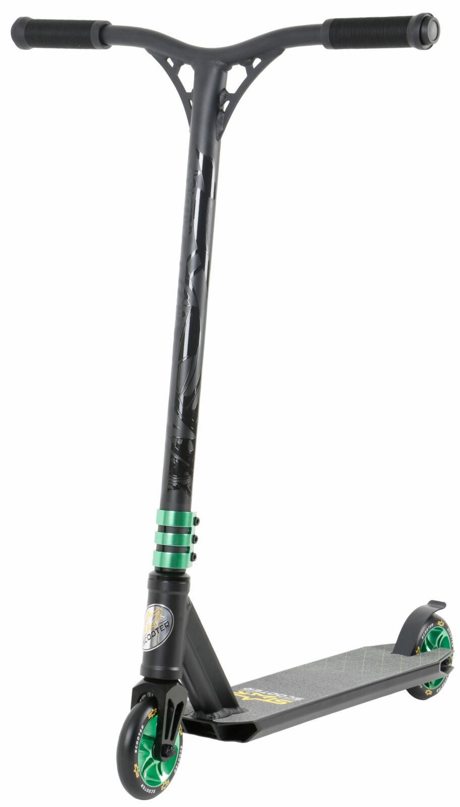 STAR SCOOTER Freestyle Jump alu stuntstep, 110mm Semi Pro, zwart / groen