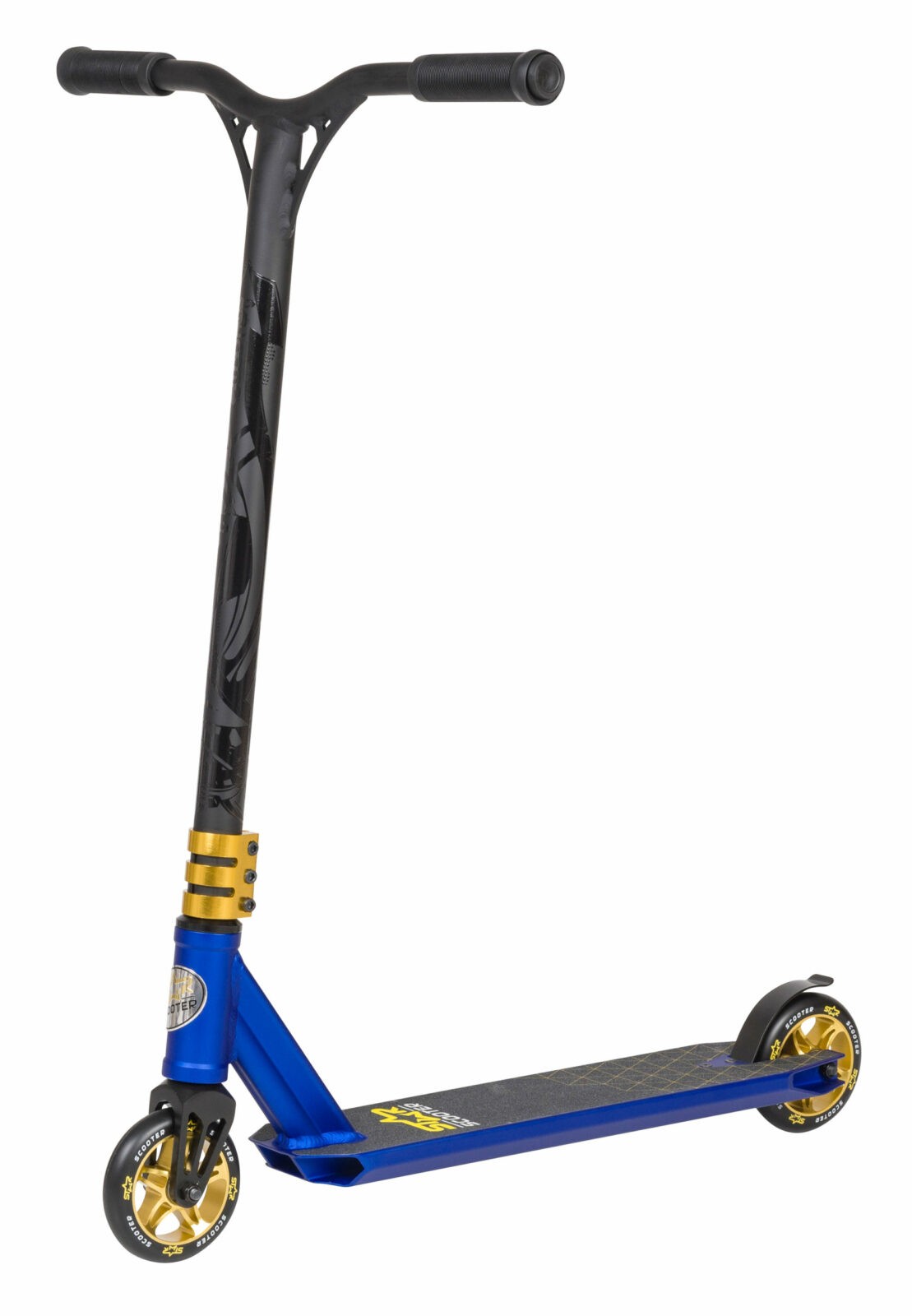 STAR SCOOTER Freestyle Jump alu stuntstep, 110mm Semi Pro, blauw / goud