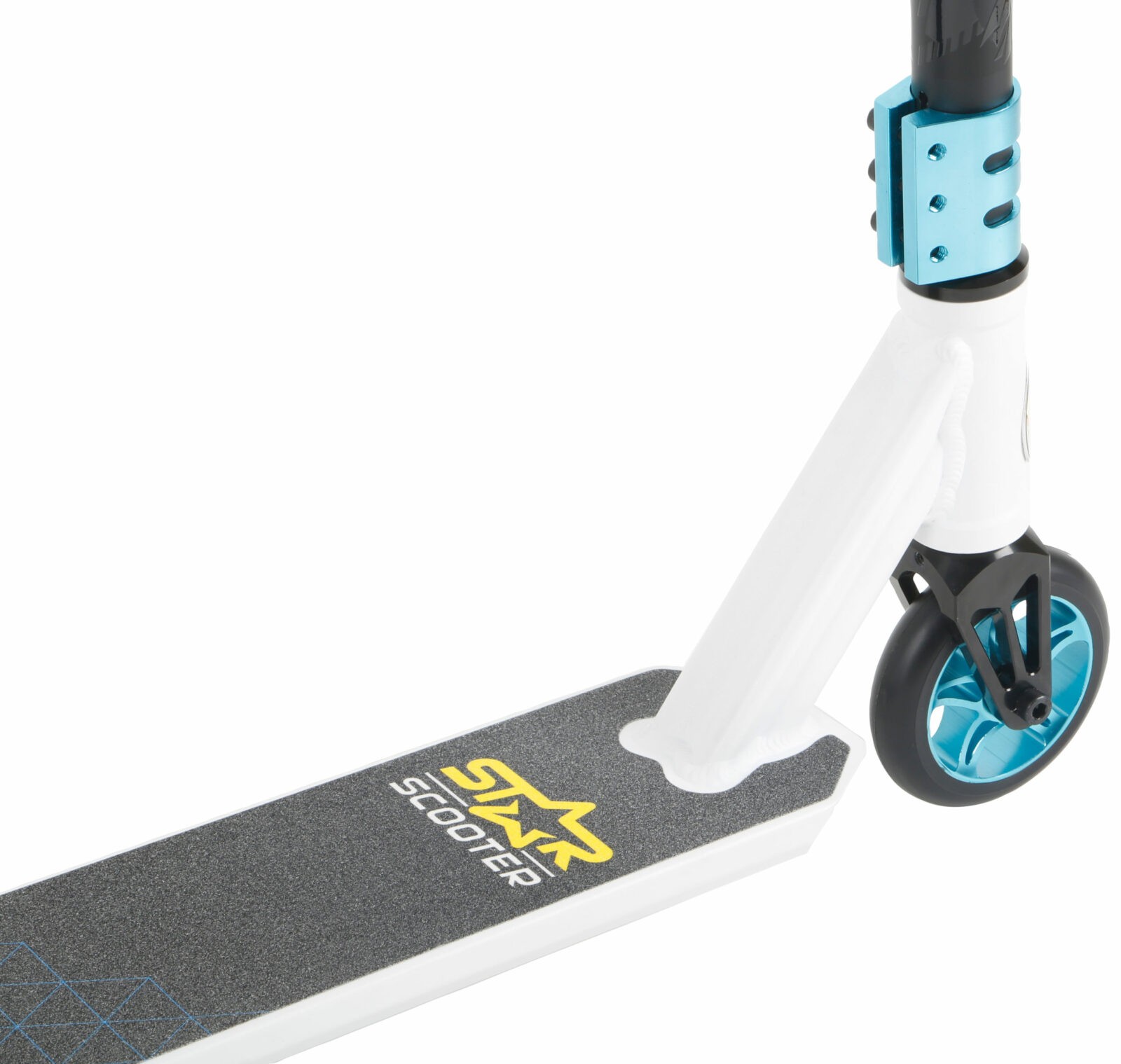 STAR SCOOTER Freestyle Jump alu stuntstep, 110mm Semi Pro, wit / blauw - Afbeelding 3