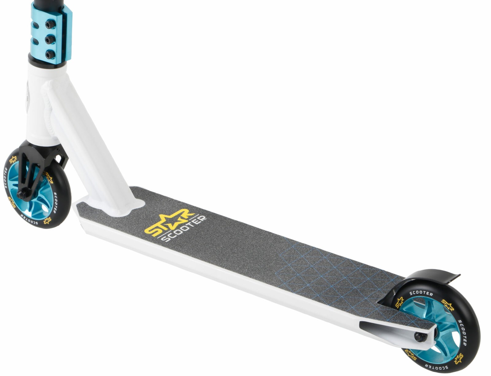 STAR SCOOTER Freestyle Jump alu stuntstep, 110mm Semi Pro, wit / blauw - Afbeelding 4