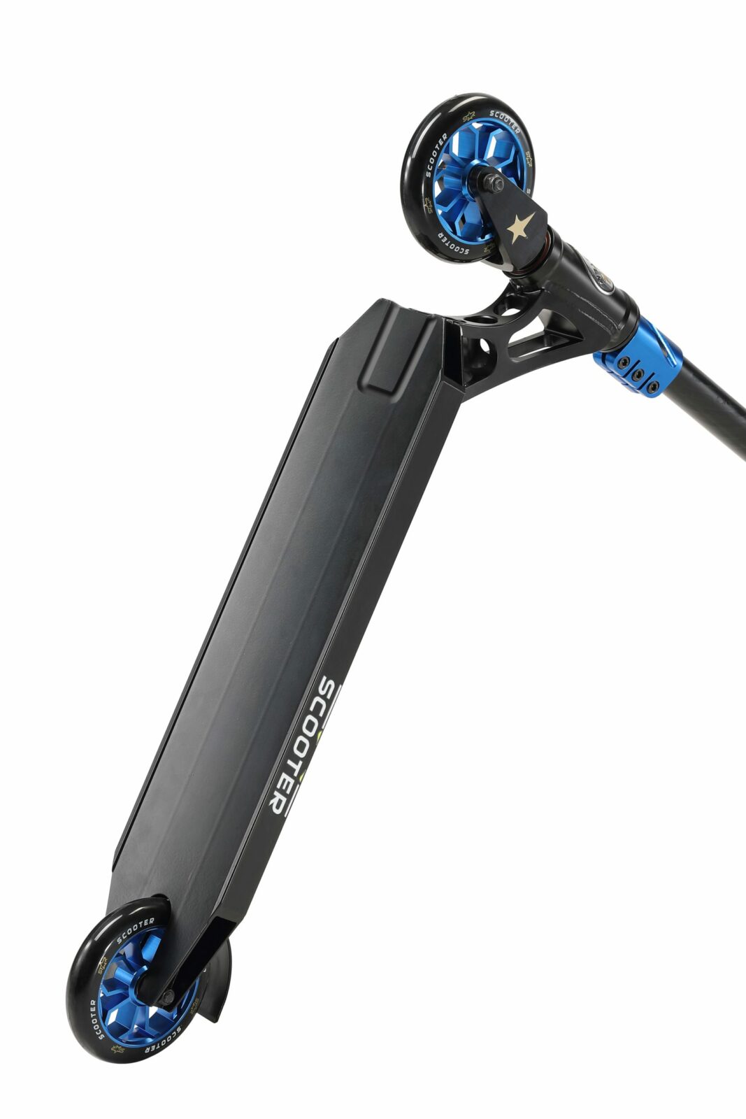 STAR SCOOTER Freestyle Jump alu stuntstep, 120mm Pro Trick Roller, zwart blauw - Afbeelding 6