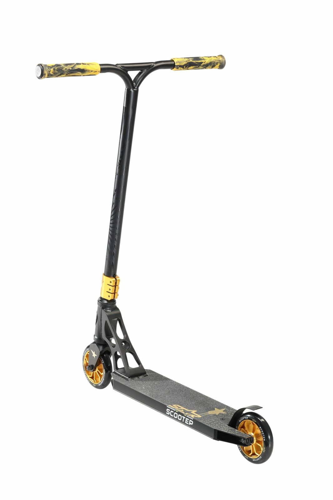 STAR SCOOTER Freestyle Jump alu stuntstep, 120mm Pro Trick Roller, zwart goud - Afbeelding 5