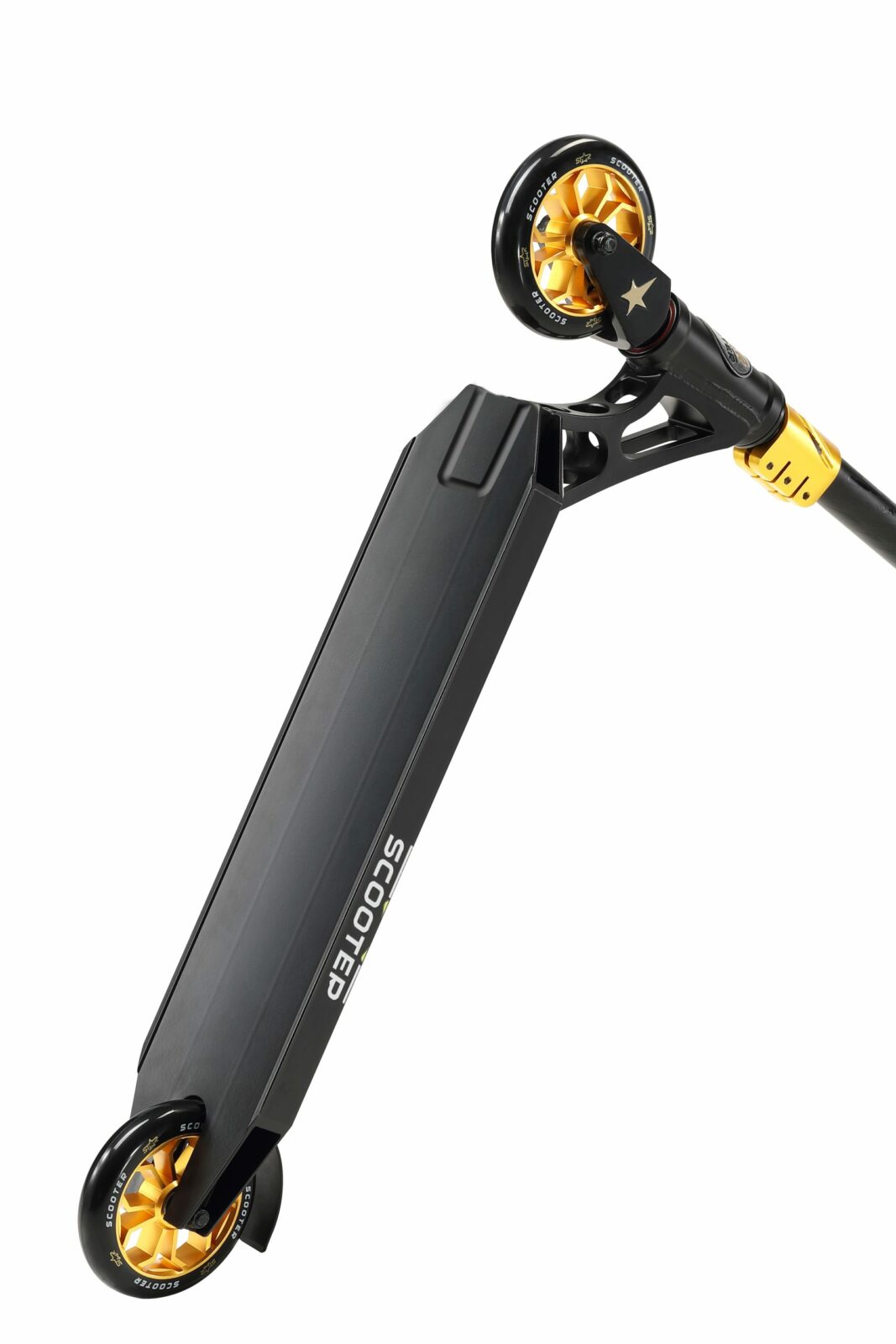 STAR SCOOTER Freestyle Jump alu stuntstep, 120mm Pro Trick Roller, zwart goud - Afbeelding 6