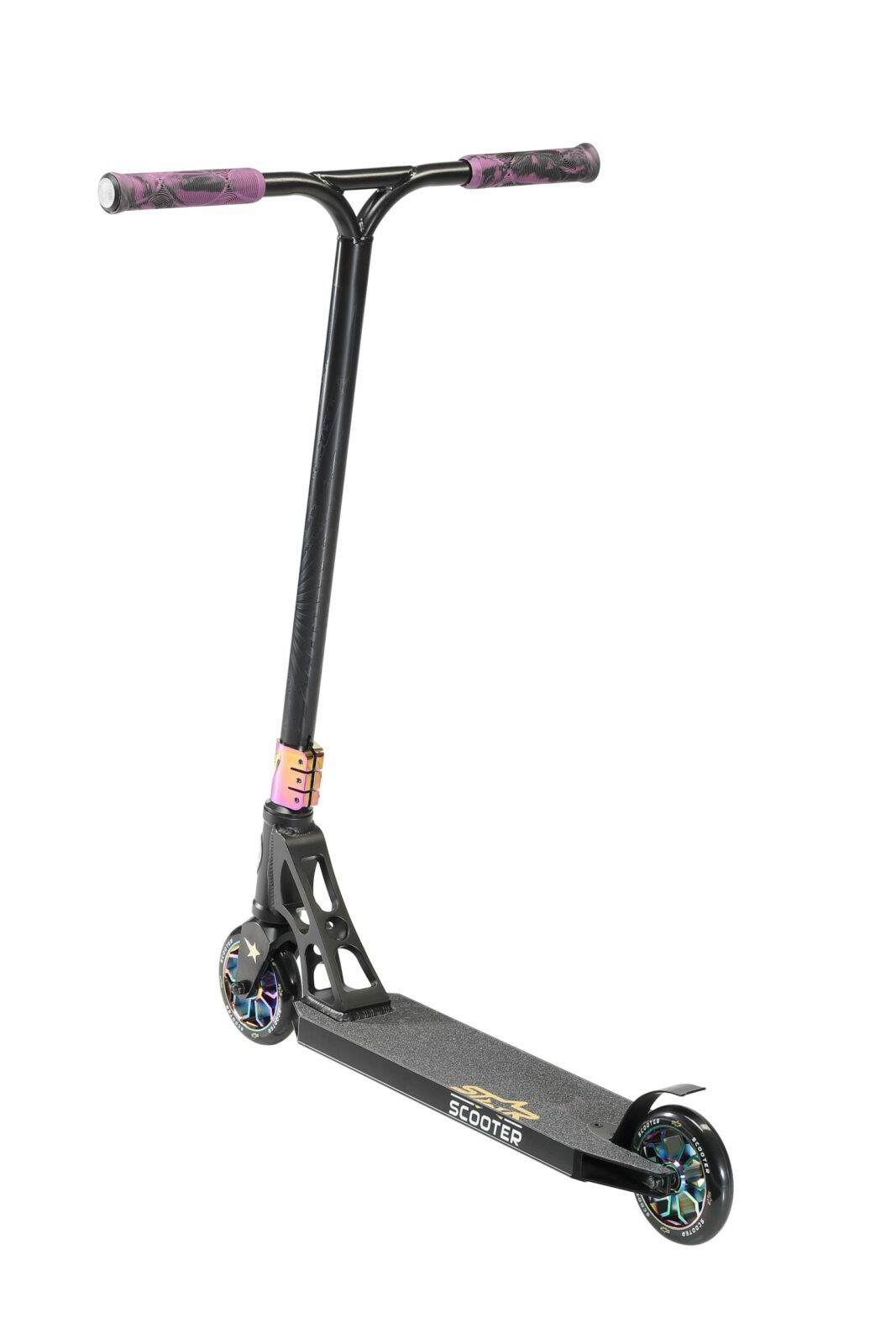 STAR SCOOTER Freestyle Jump alu stuntstep, 120mm Pro Trick Roller, zwart chroom - Afbeelding 4