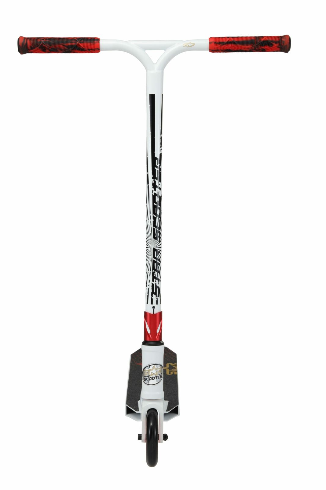 STAR SCOOTER Freestyle Jump alu stuntstep, 120mm Pro Trick Roller, wit rood - Afbeelding 5