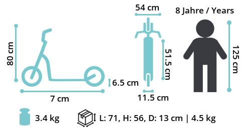 STAR SCOOTER Freestyle Jump alu stuntstep, 120mm Pro Trick Roller, zwart chroom - Afbeelding 10