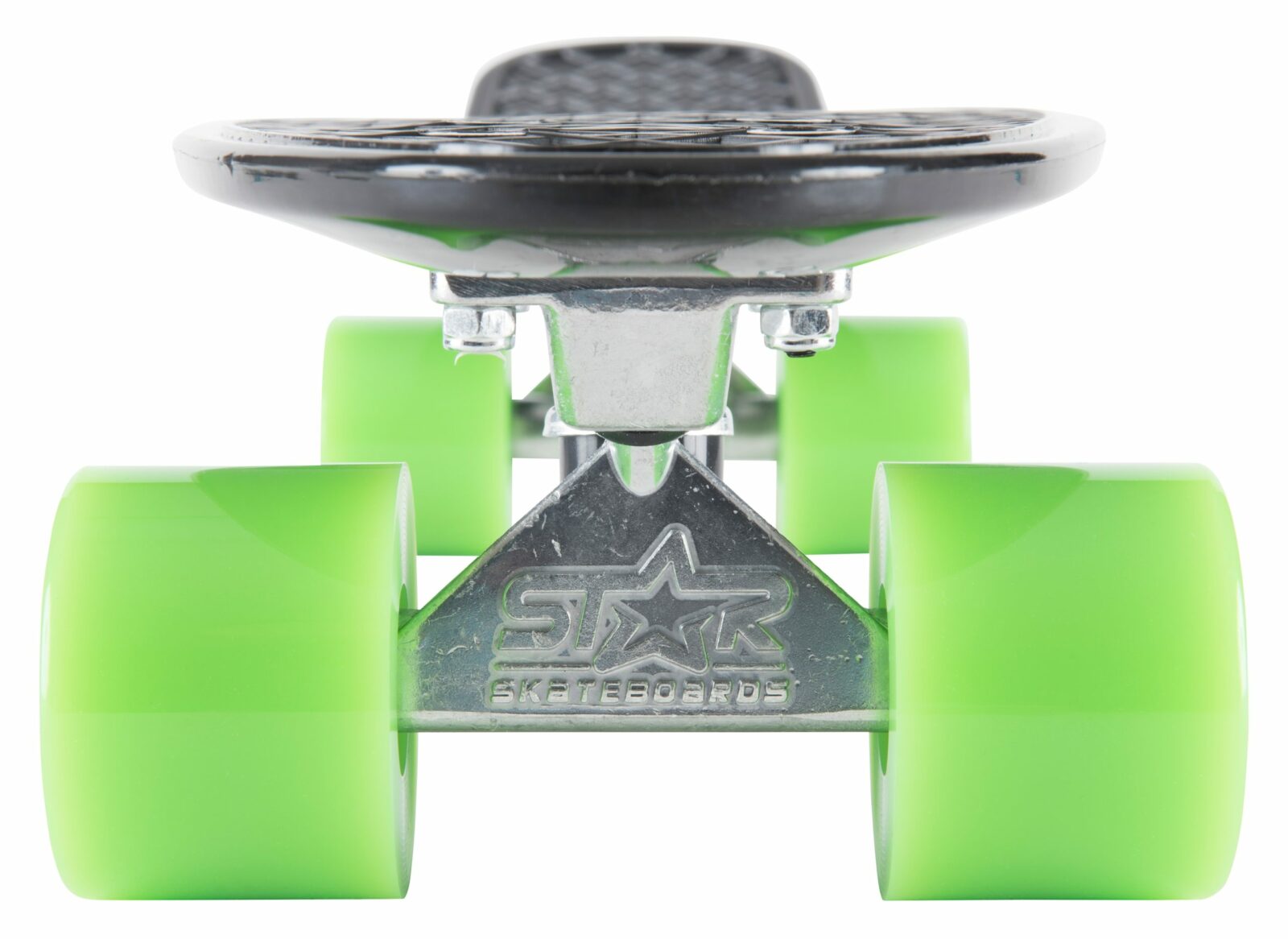 STAR SKATEBOARDS Vintage Skateboard, Retro Cruiser 60mm, zwart / groen - Afbeelding 5