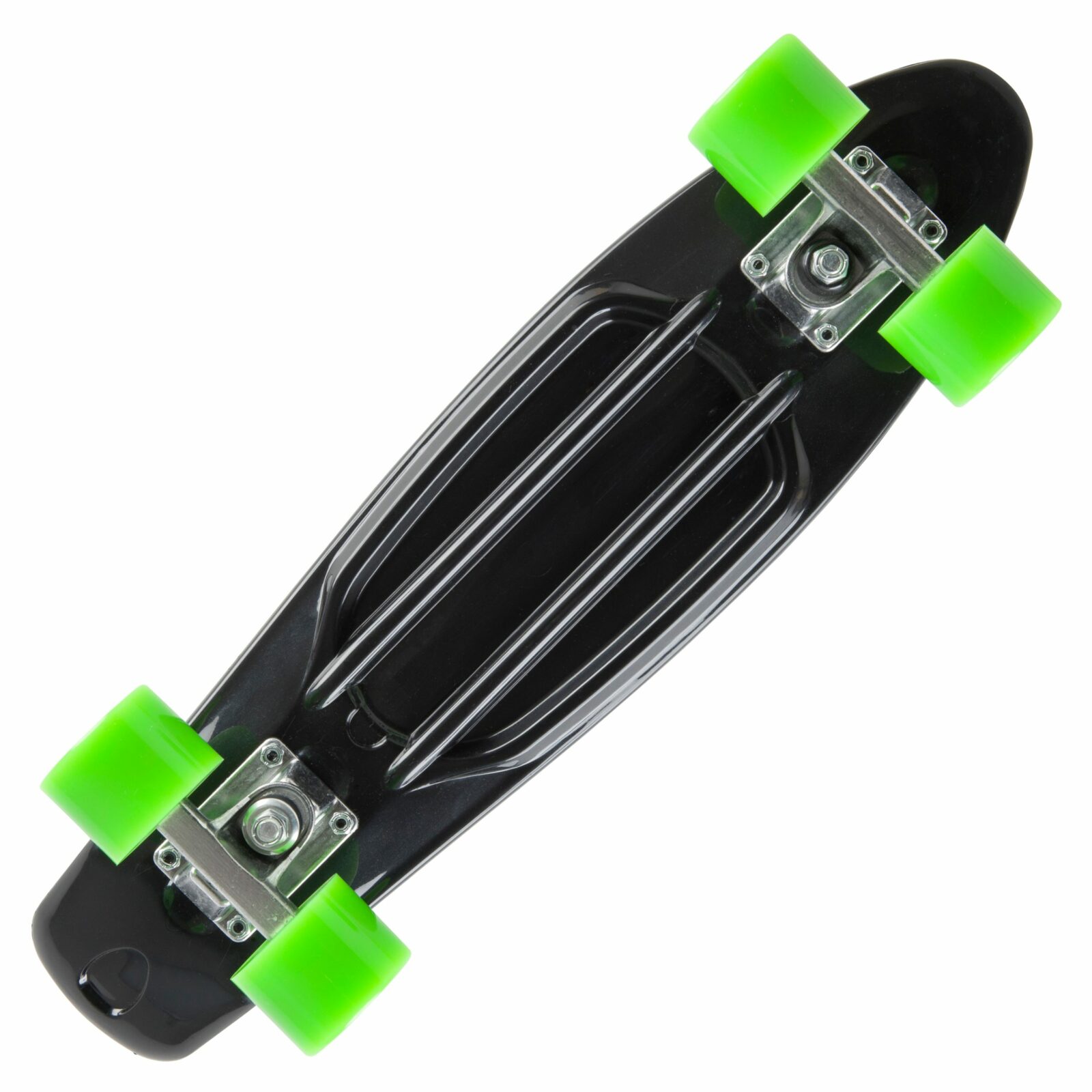 STAR SKATEBOARDS Vintage Skateboard, Retro Cruiser 60mm, zwart / groen - Afbeelding 6