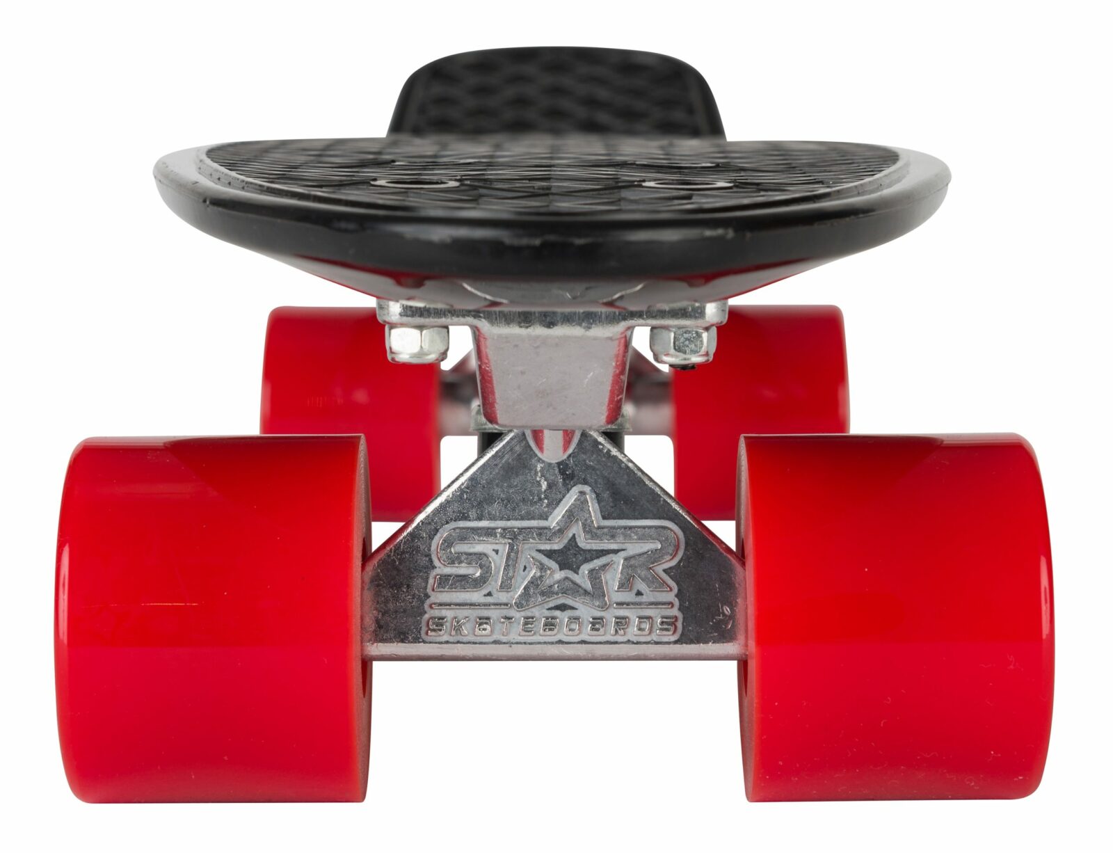 STAR SKATEBOARDS Vintage Skateboard, Retro Cruiser 60mm, zwart / rood - Afbeelding 5