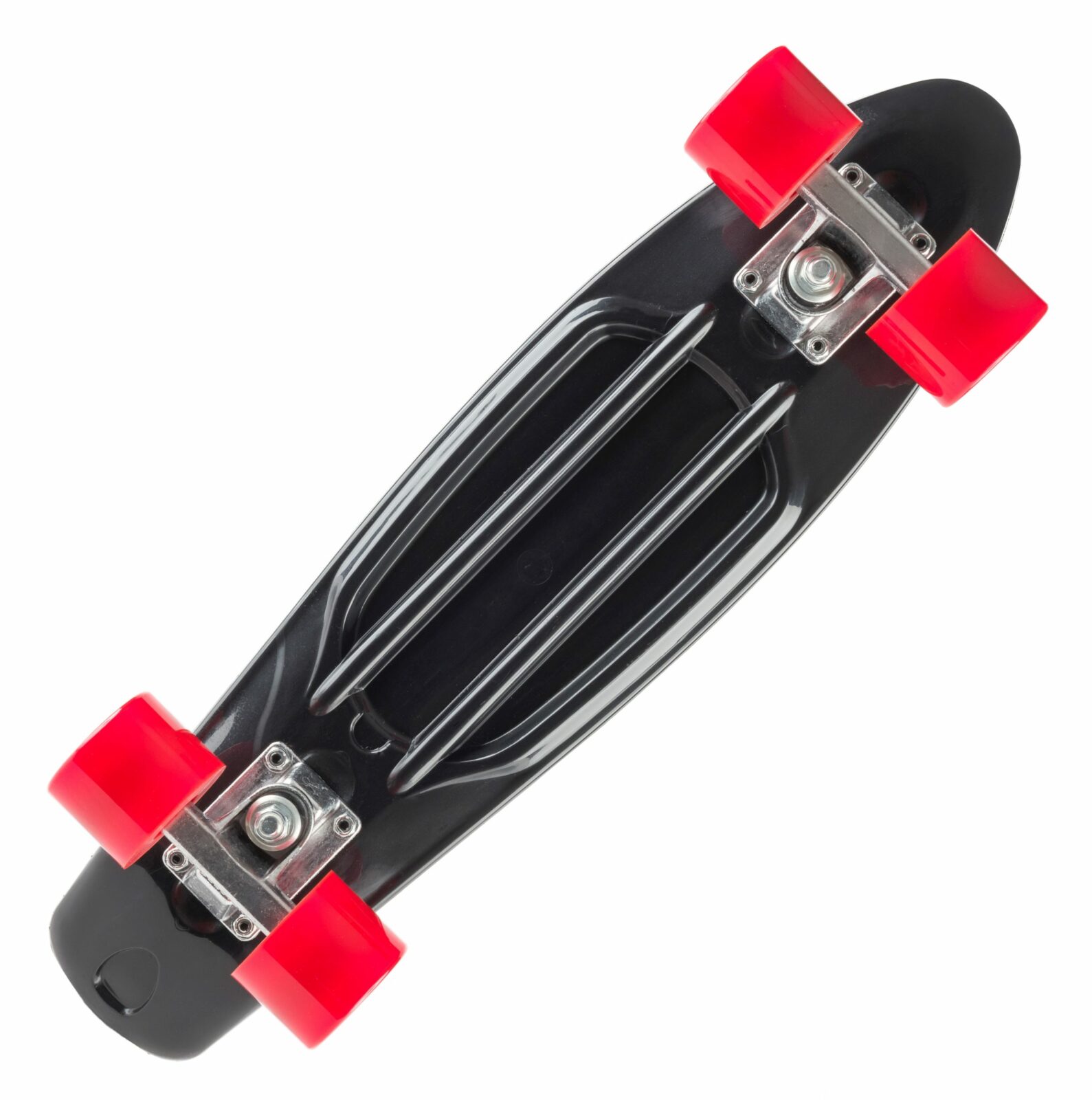 STAR SKATEBOARDS Vintage Skateboard, Retro Cruiser 60mm, zwart / rood - Afbeelding 6