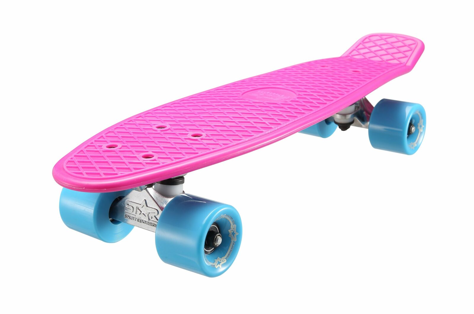 STAR SKATEBOARDS Vintage Skateboard, Retro Cruiser 60mm, paars / blauw - Afbeelding 6