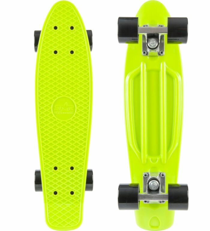 STAR SKATEBOARDS Vintage Skateboard, Retro Cruiser 60mm, groen / zwart