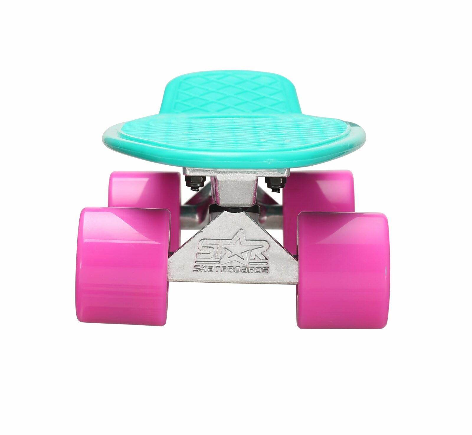 STAR SKATEBOARDS Vintage Skateboard, Retro Cruiser 60mm, turquoise / paars - Afbeelding 2