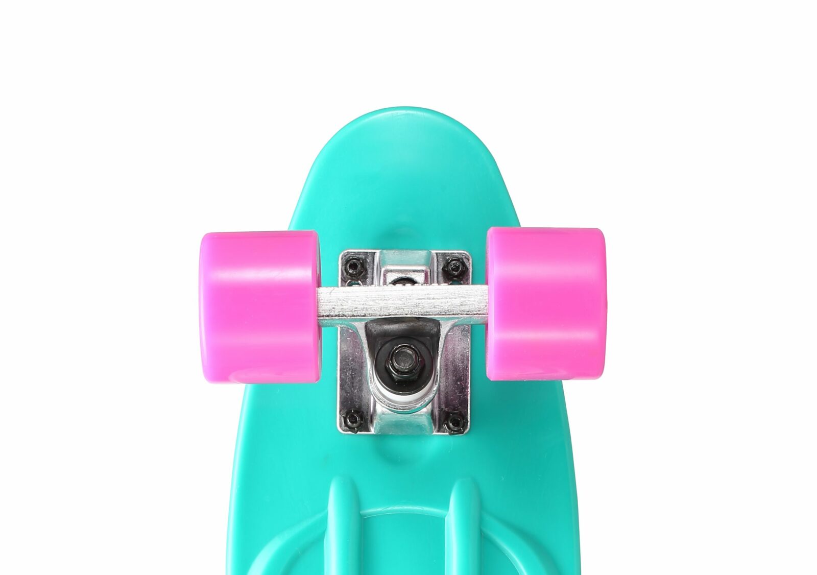 STAR SKATEBOARDS Vintage Skateboard, Retro Cruiser 60mm, turquoise / paars - Afbeelding 5