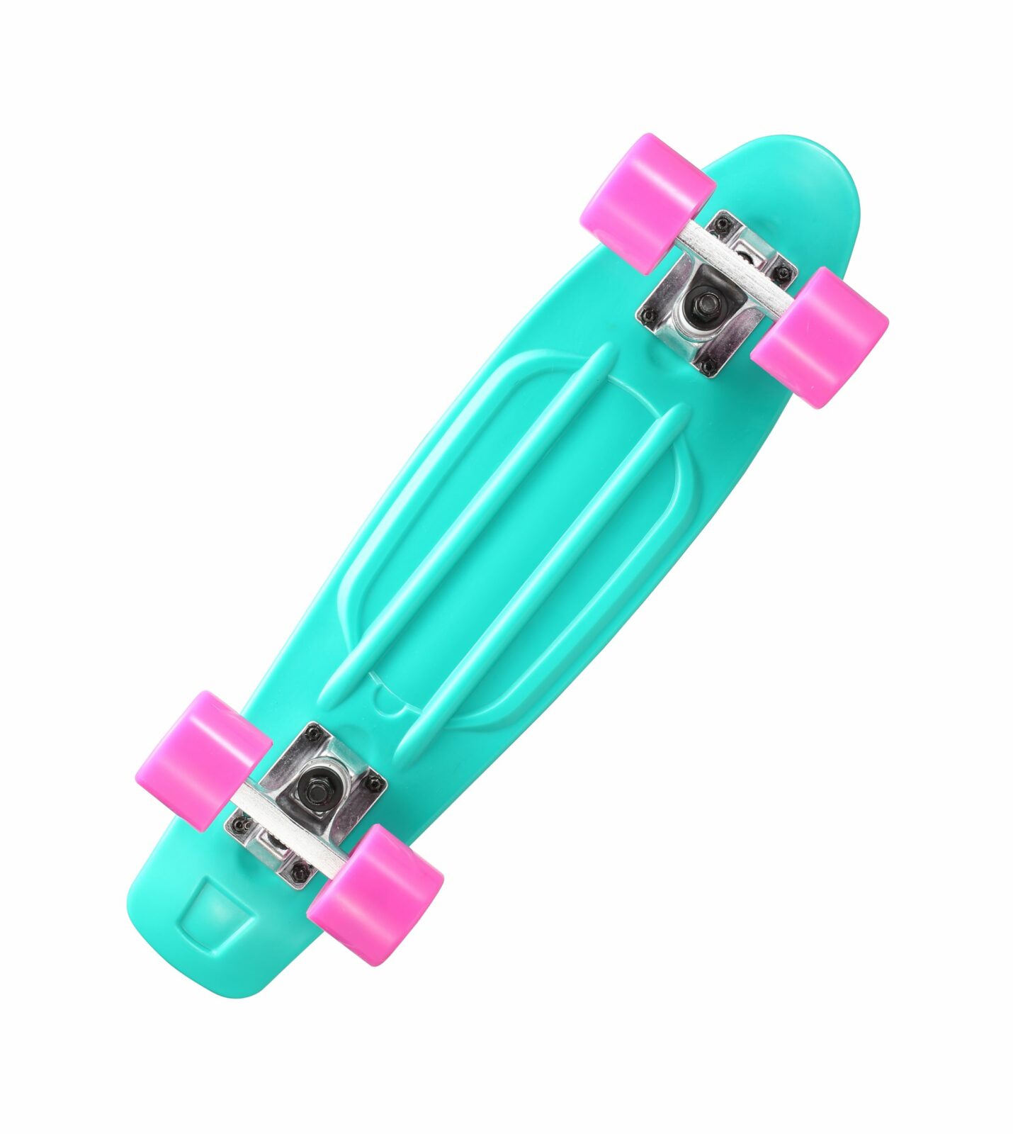 STAR SKATEBOARDS Vintage Skateboard, Retro Cruiser 60mm, turquoise / paars - Afbeelding 6