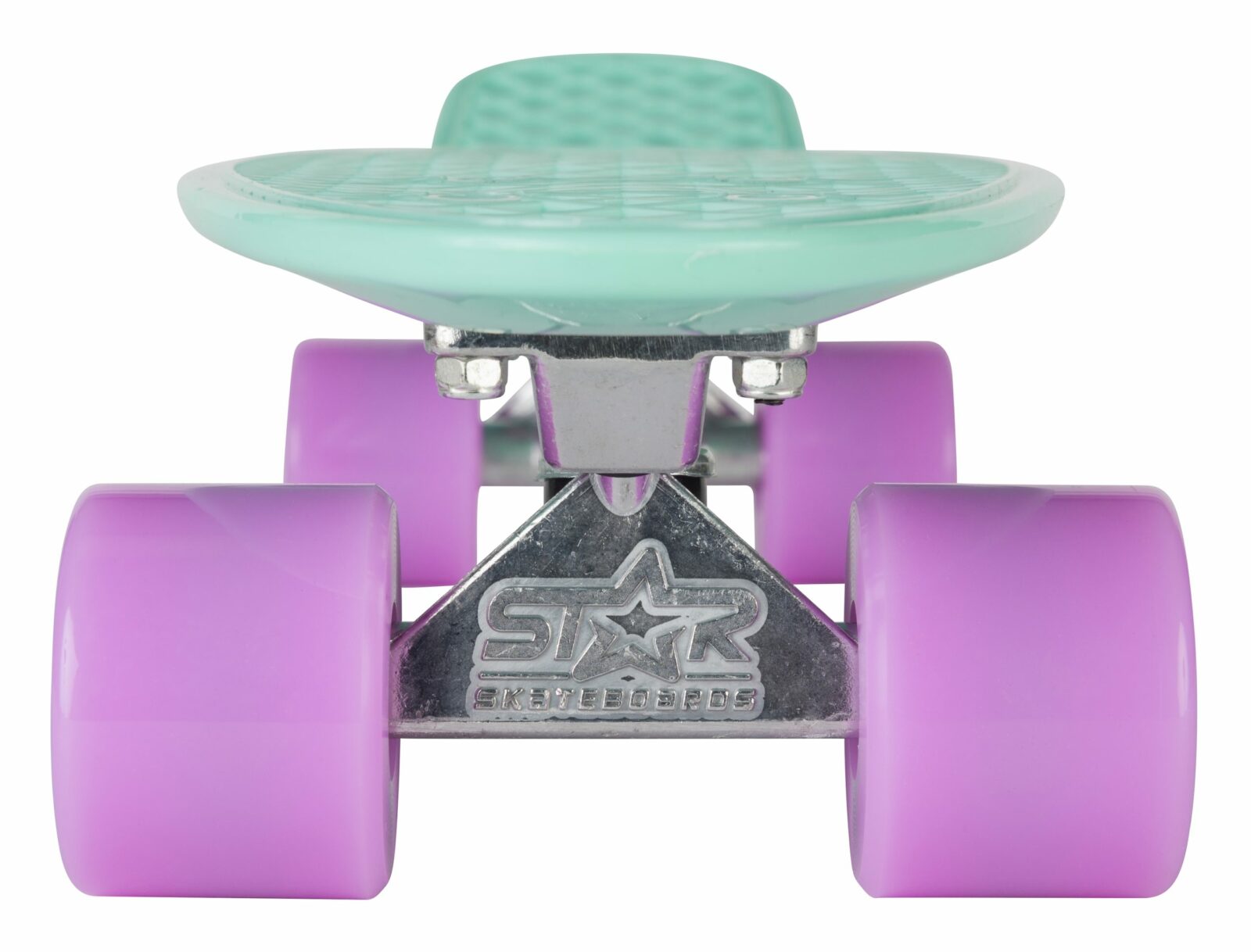 STAR SKATEBOARDS Vintage Skateboard, Retro Cruiser 60mm, mint / lila - Afbeelding 5