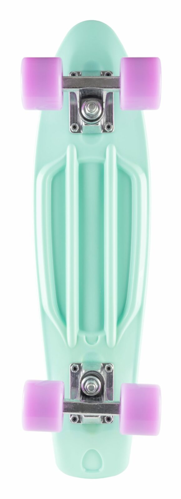 STAR SKATEBOARDS Vintage Skateboard, Retro Cruiser 60mm, mint / lila - Afbeelding 6