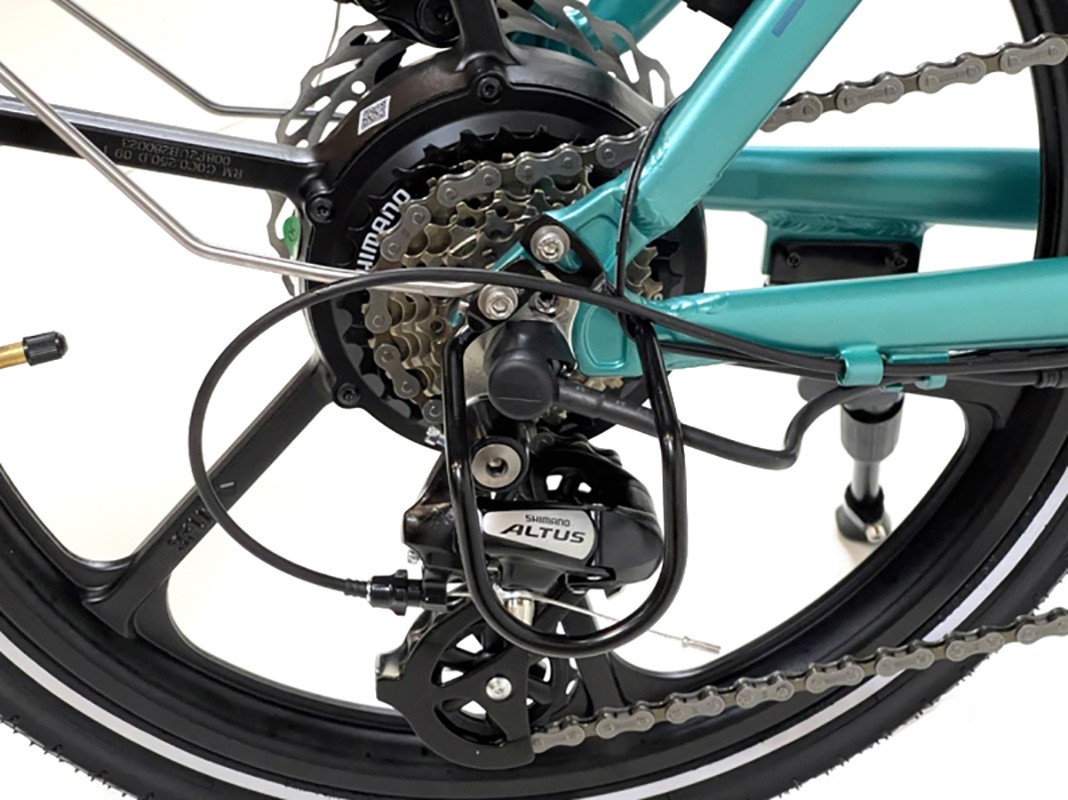 Elektrische vouwfiets deluxe, Plisman 20 Disc, 7sp, turquiose - Afbeelding 4