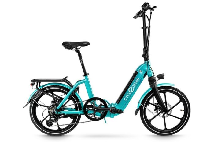 Elektrische vouwfiets deluxe, Plisman 20 Disc, 7sp, turquiose