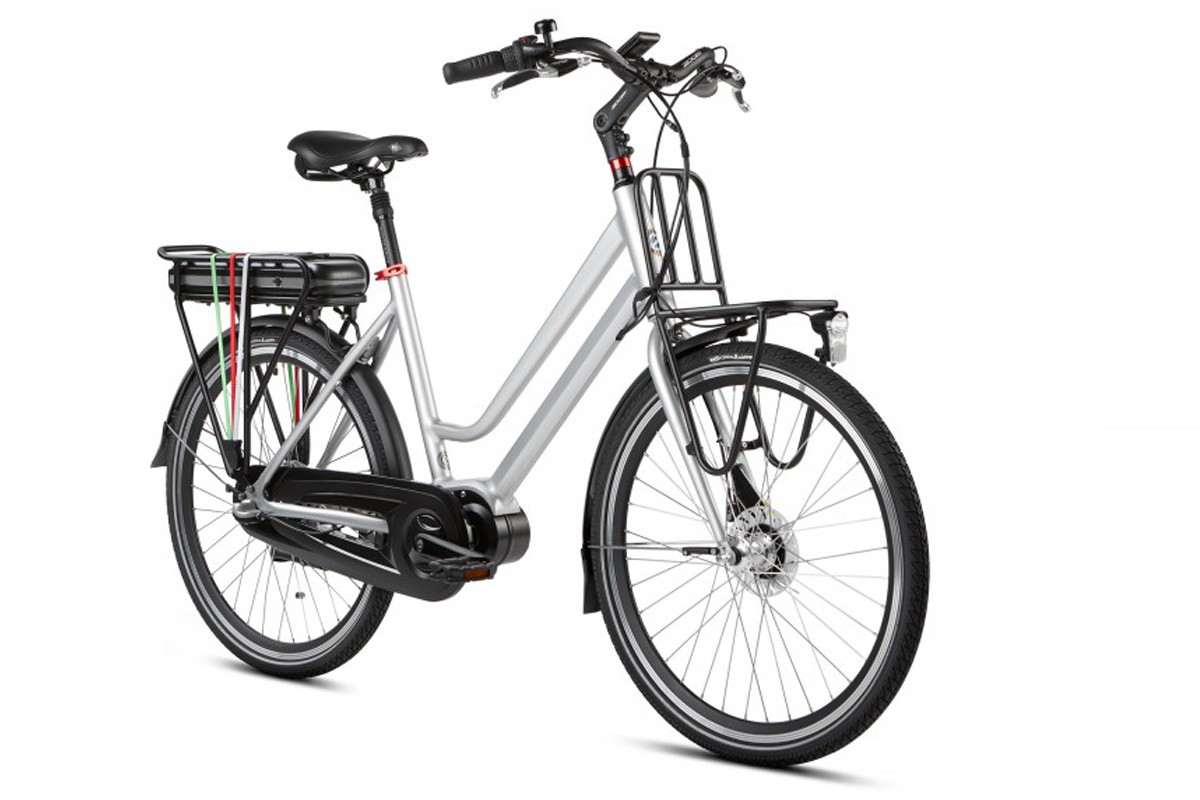 Elektrische dames transportfiets, Trager 28, middenmotor, N3, grijs TK - Afbeelding 2