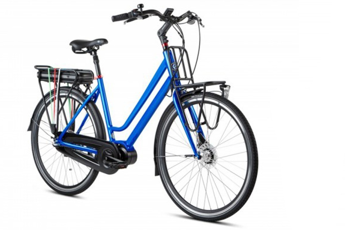 Elektrische dames transportfiets, Trager 26, middenmotor, N3, blauw - Afbeelding 2